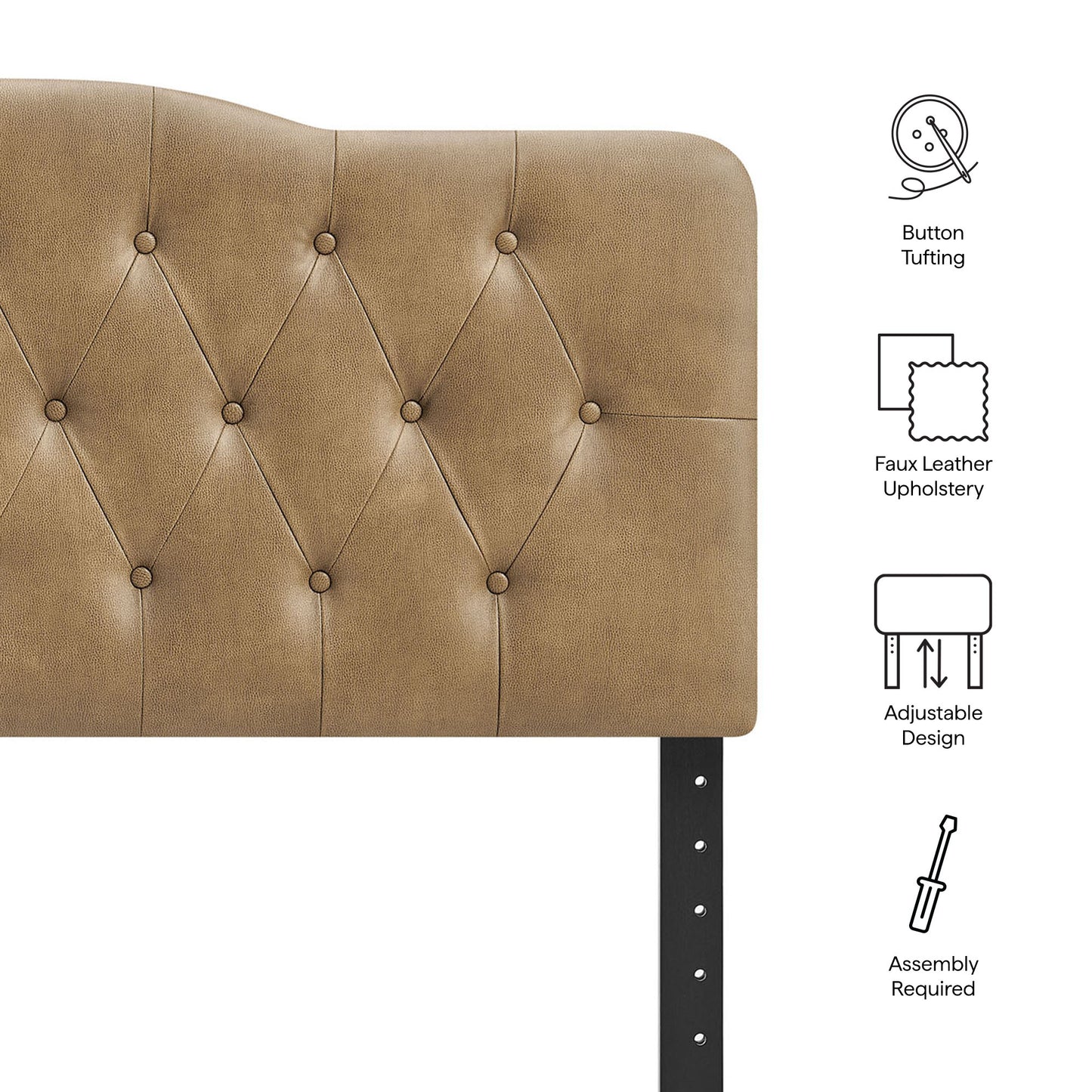 Annabel Vegan Leather Full Headboard by Modway