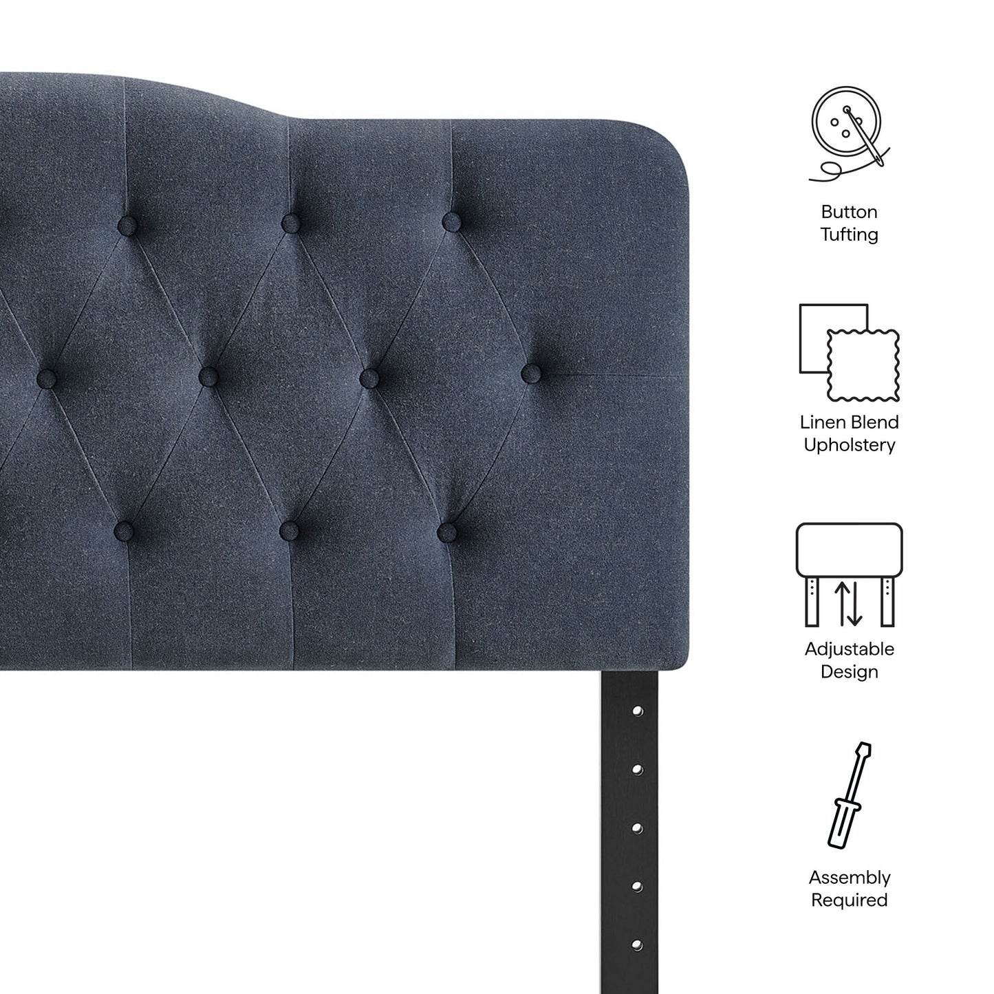 Annabel Premium Linen Blend Queen Headboard by Modway