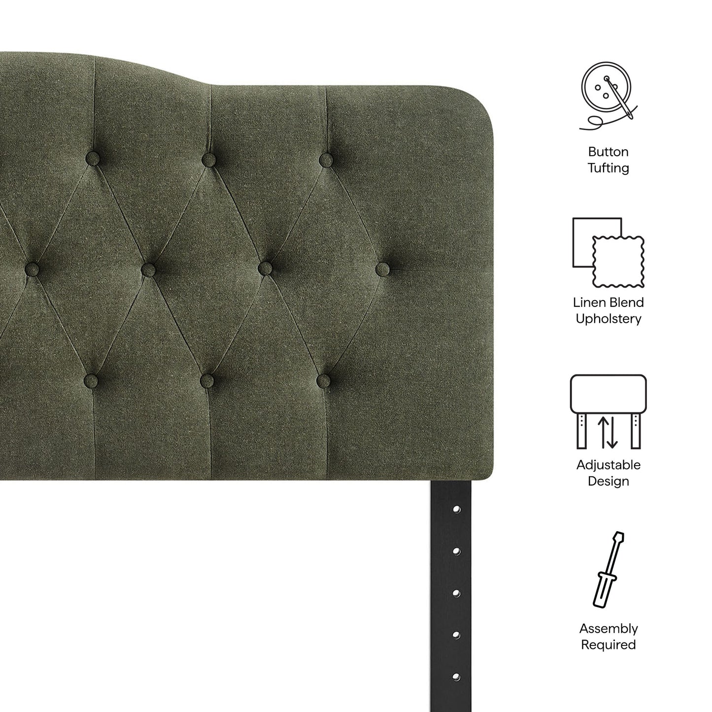 Annabel Premium Linen Blend Queen Headboard by Modway