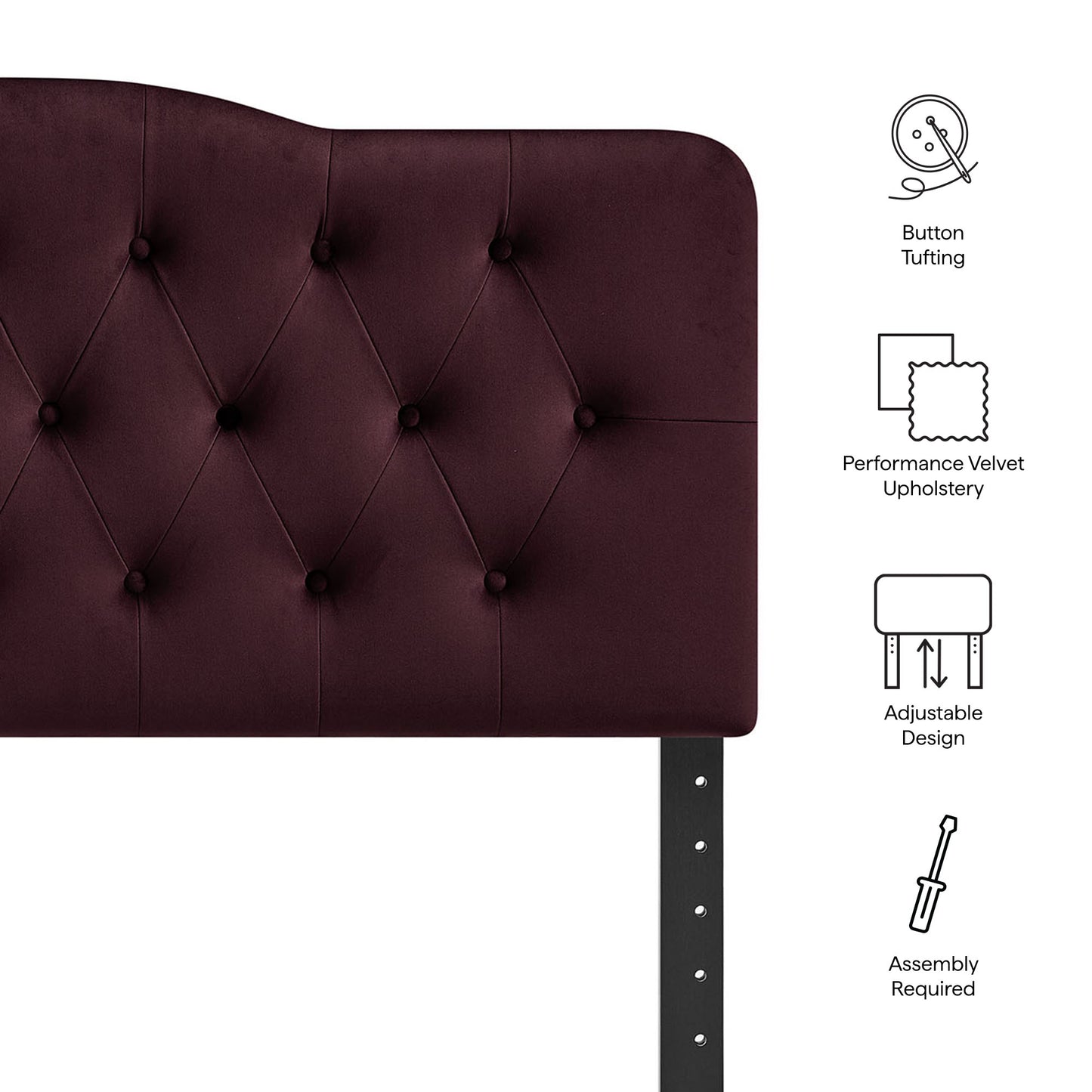 Annabel Stain-Resistant Performance Velvet King Headboard by Modway