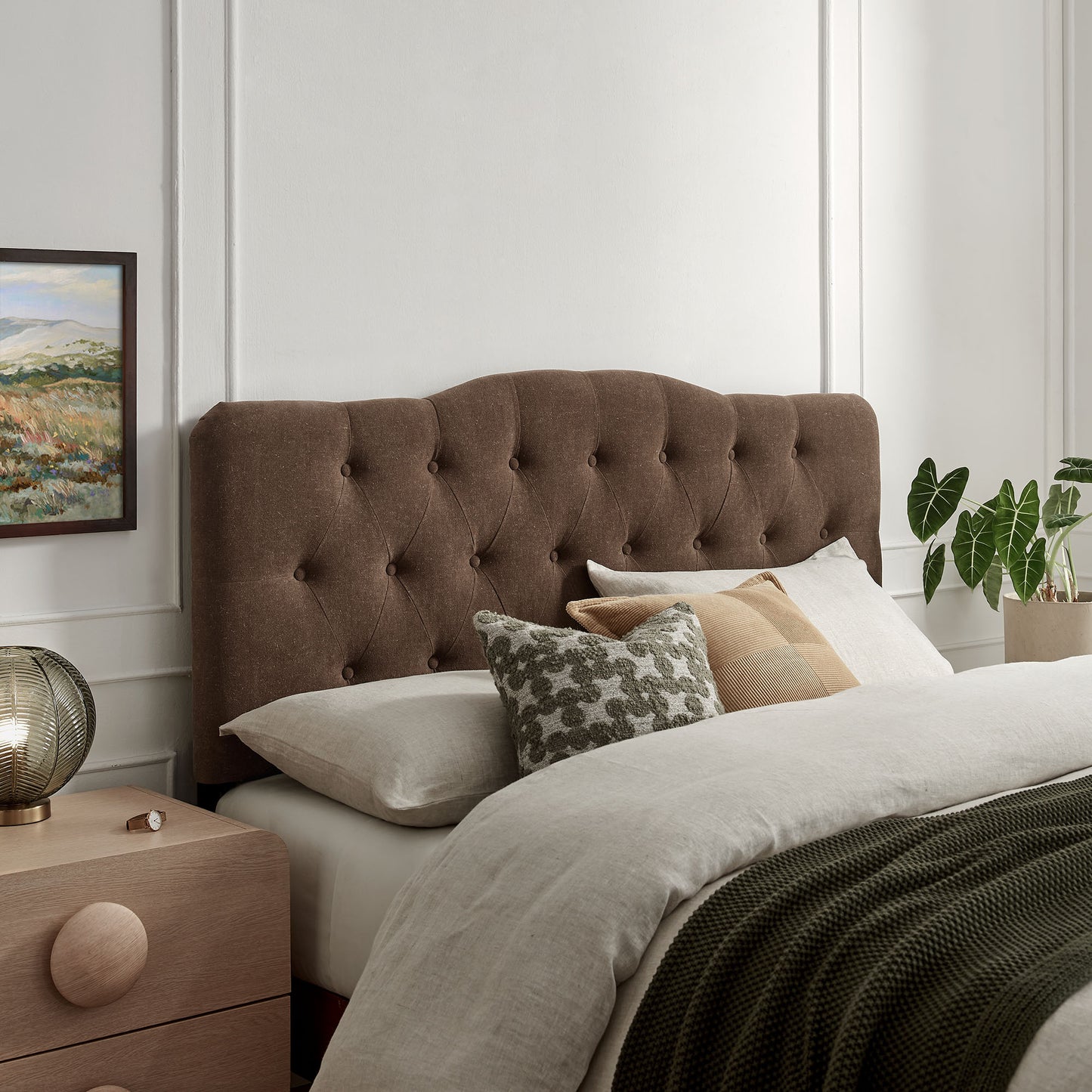 Annabel Premium Linen Blend King Headboard by Modway