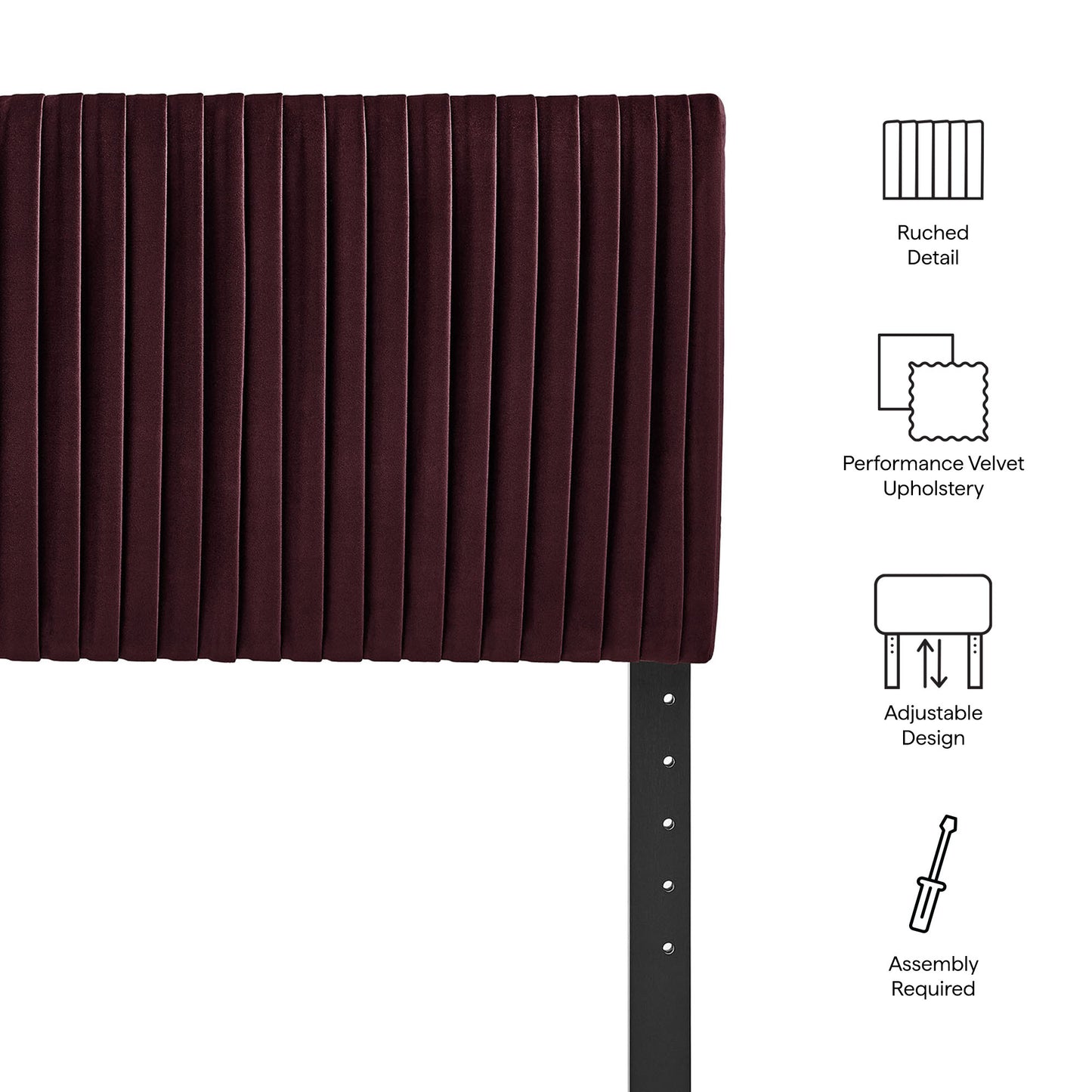 Eloise Stain-Resistant Performance Velvet Twin Headboard by Modway