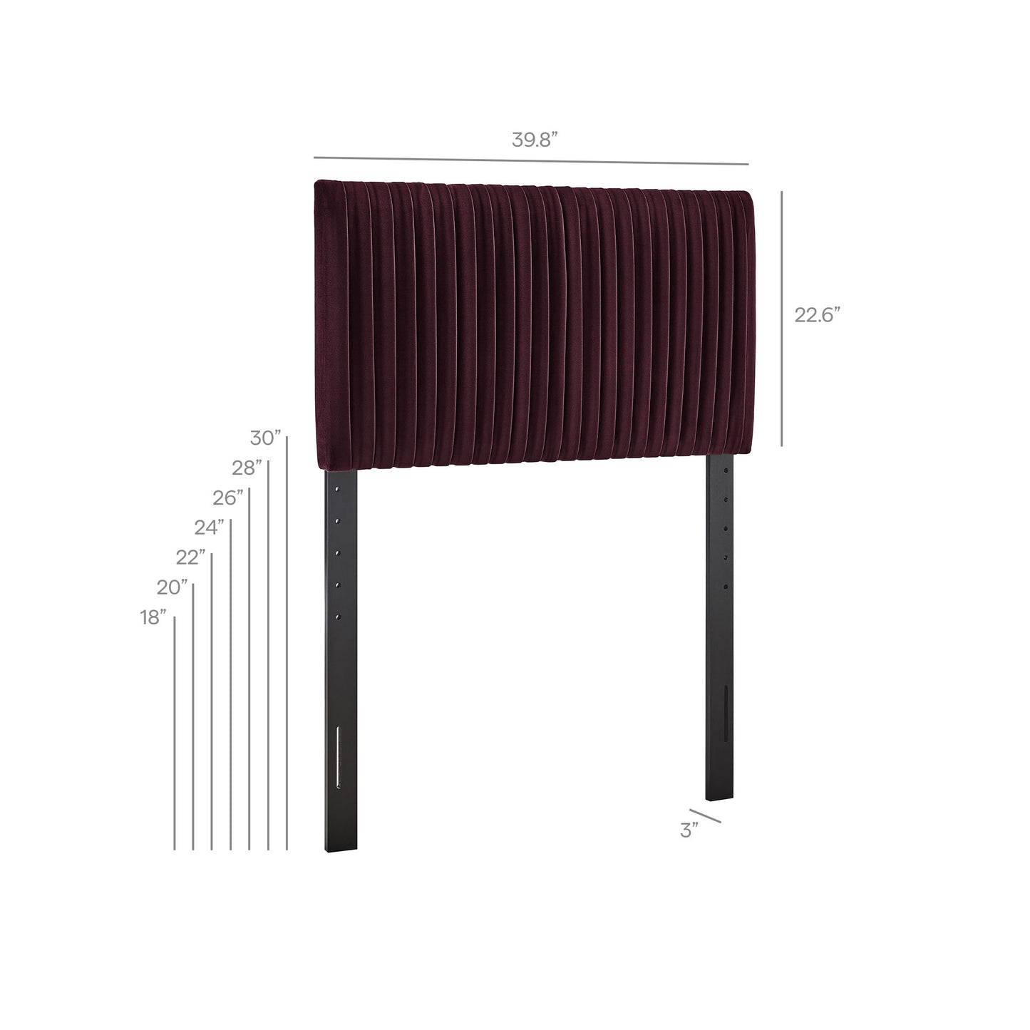 Eloise Stain-Resistant Performance Velvet Twin Headboard by Modway
