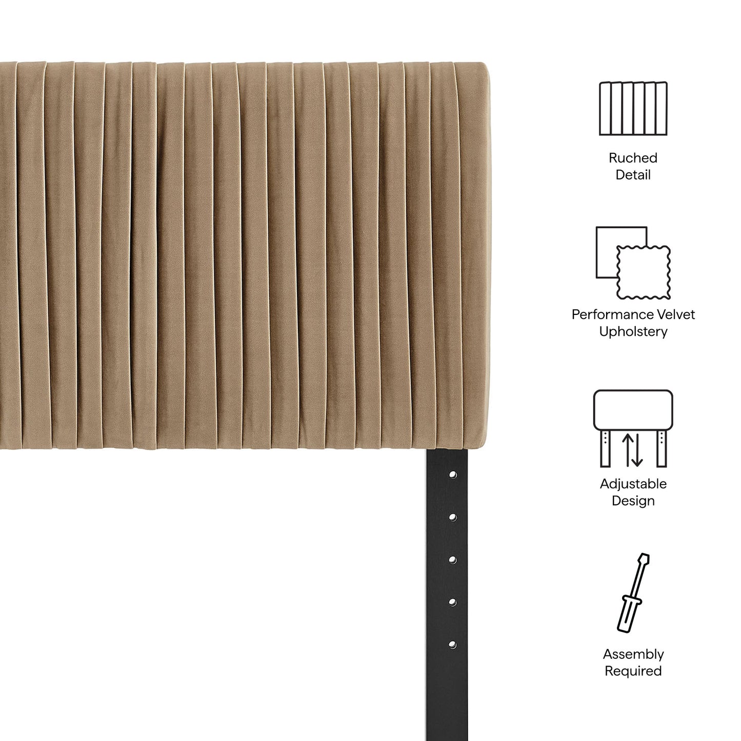 Eloise Stain-Resistant Performance Velvet Twin Headboard by Modway