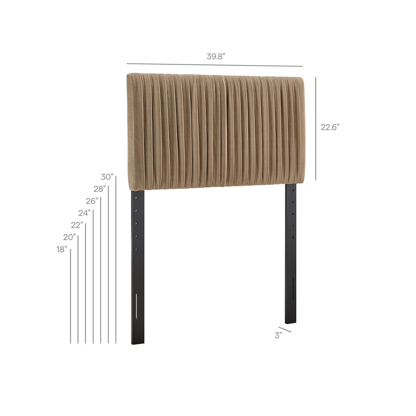 Eloise Stain-Resistant Performance Velvet Twin Headboard by Modway