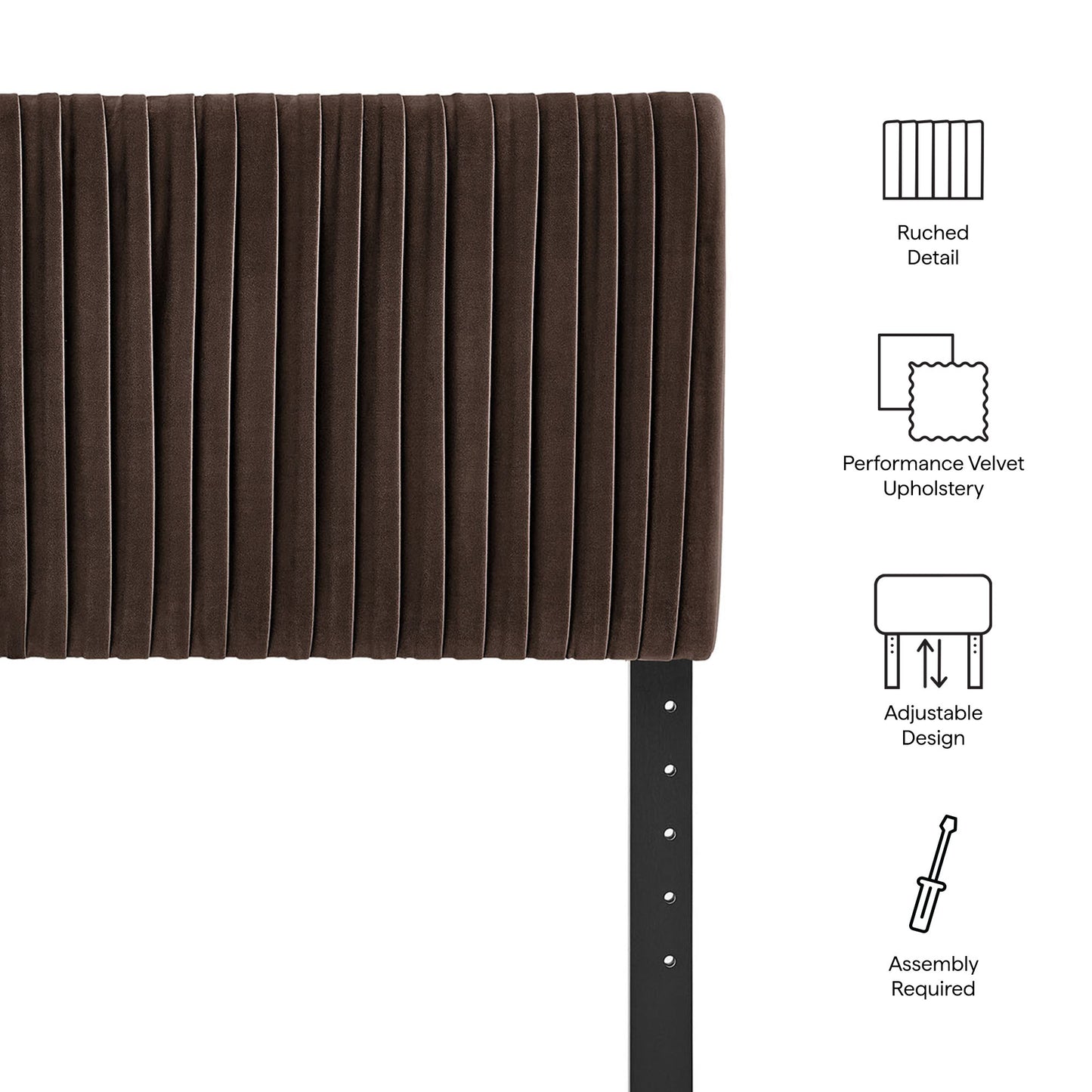 Eloise Stain-Resistant Performance Velvet Full Headboard by Modway
