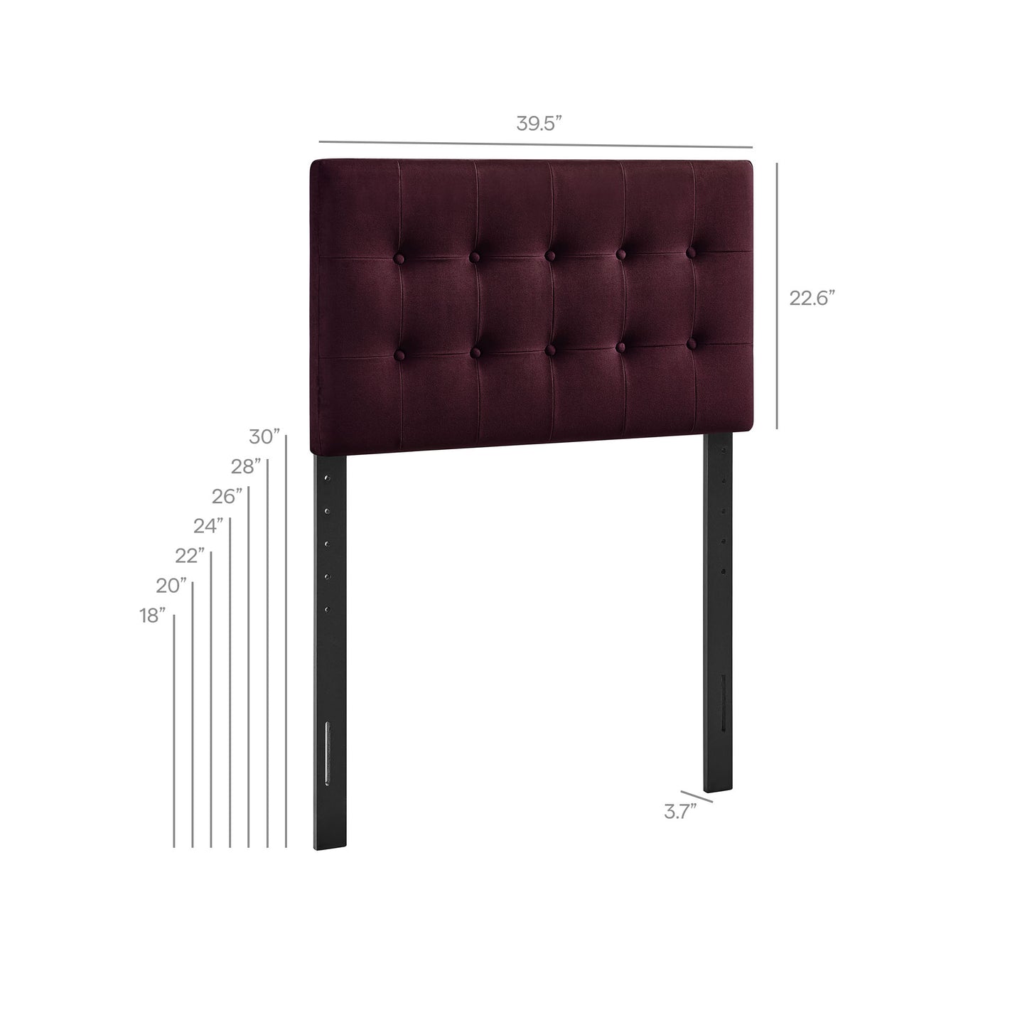 Emily Stain-Resistant Performance Velvet Twin Size Headboard by Modway