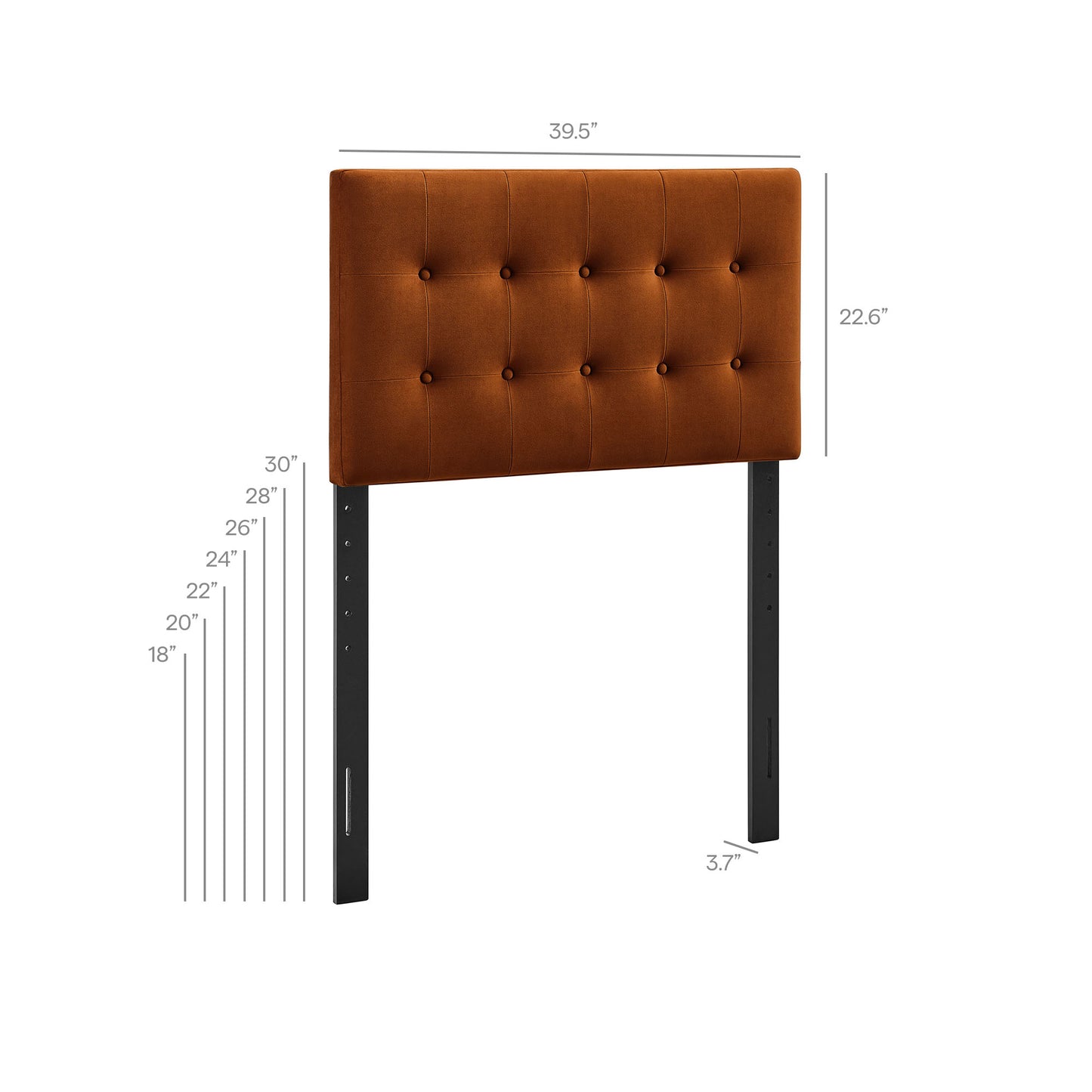 Emily Stain-Resistant Performance Velvet Twin Size Headboard by Modway