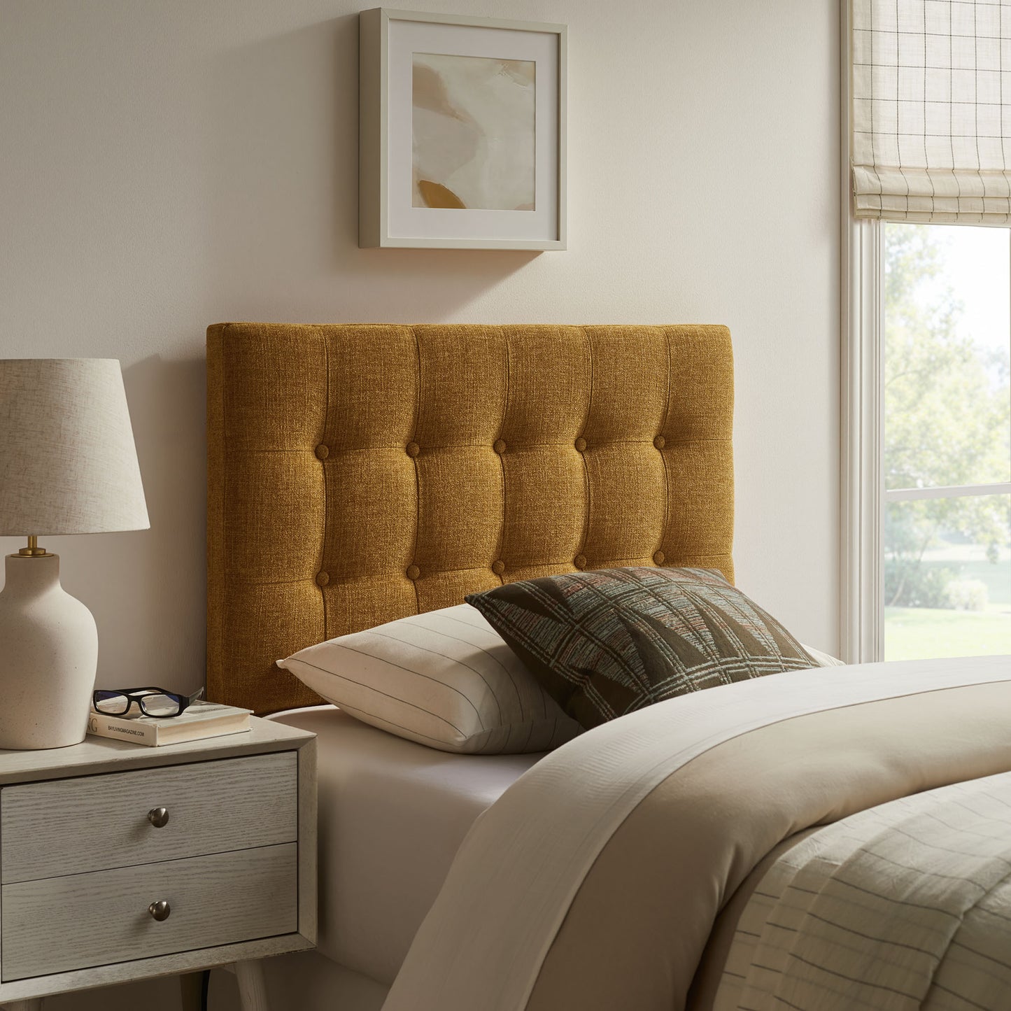 Emily Fabric Upholstered Twin Size Headboard by Modway