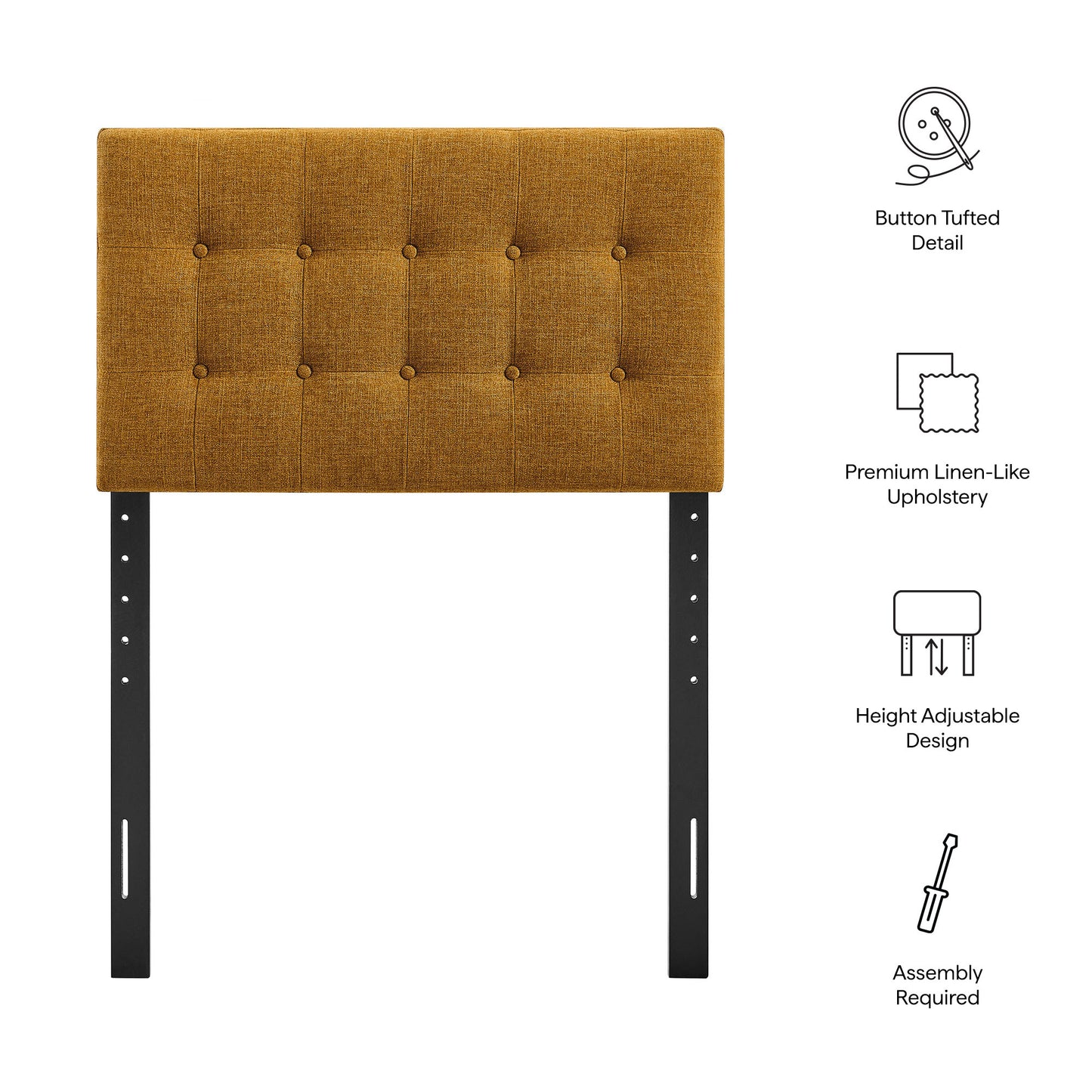 Emily Fabric Upholstered Twin Size Headboard by Modway