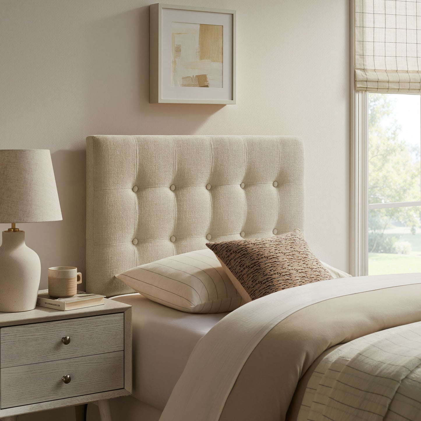Emily Fabric Upholstered Twin Size Headboard by Modway