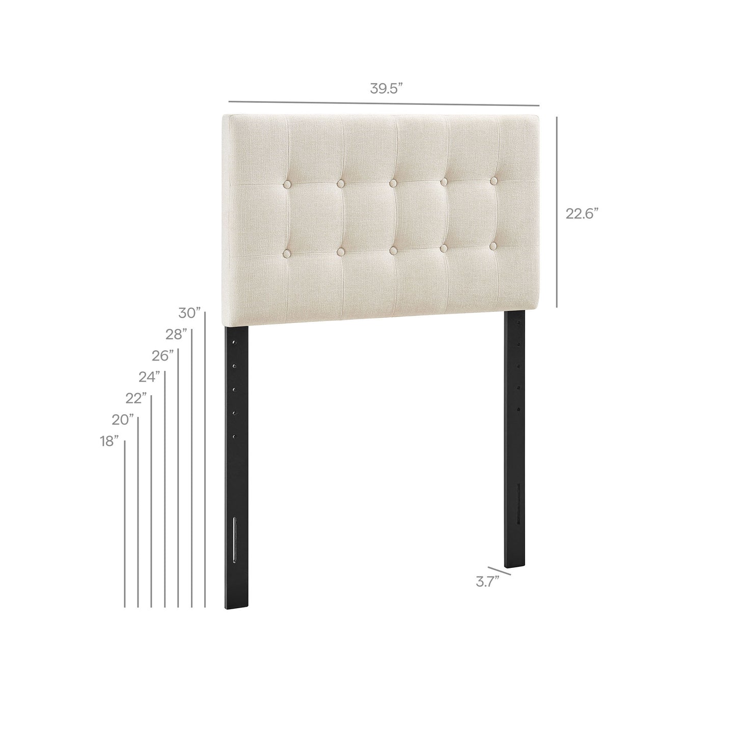 Emily Fabric Upholstered Twin Size Headboard by Modway