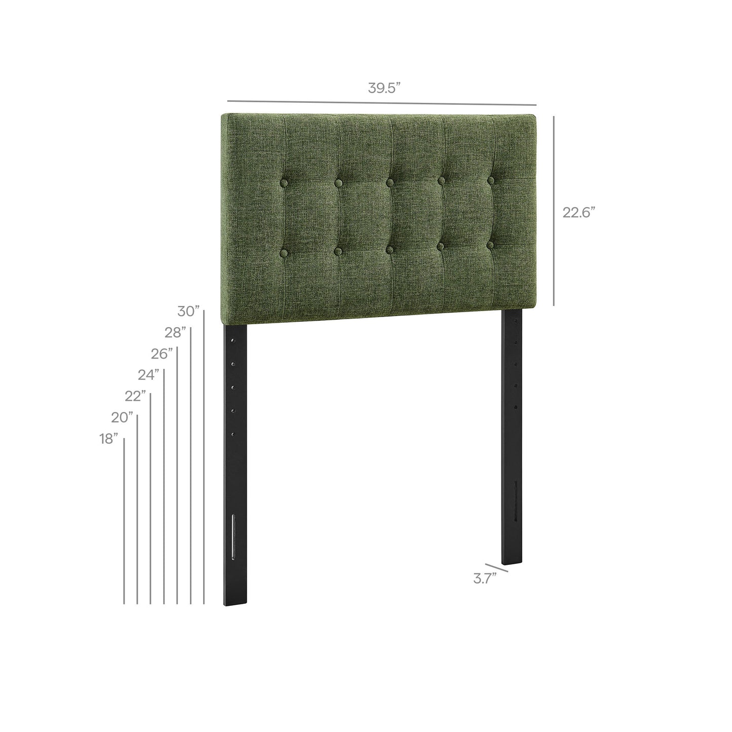 Emily Fabric Upholstered Twin Size Headboard by Modway