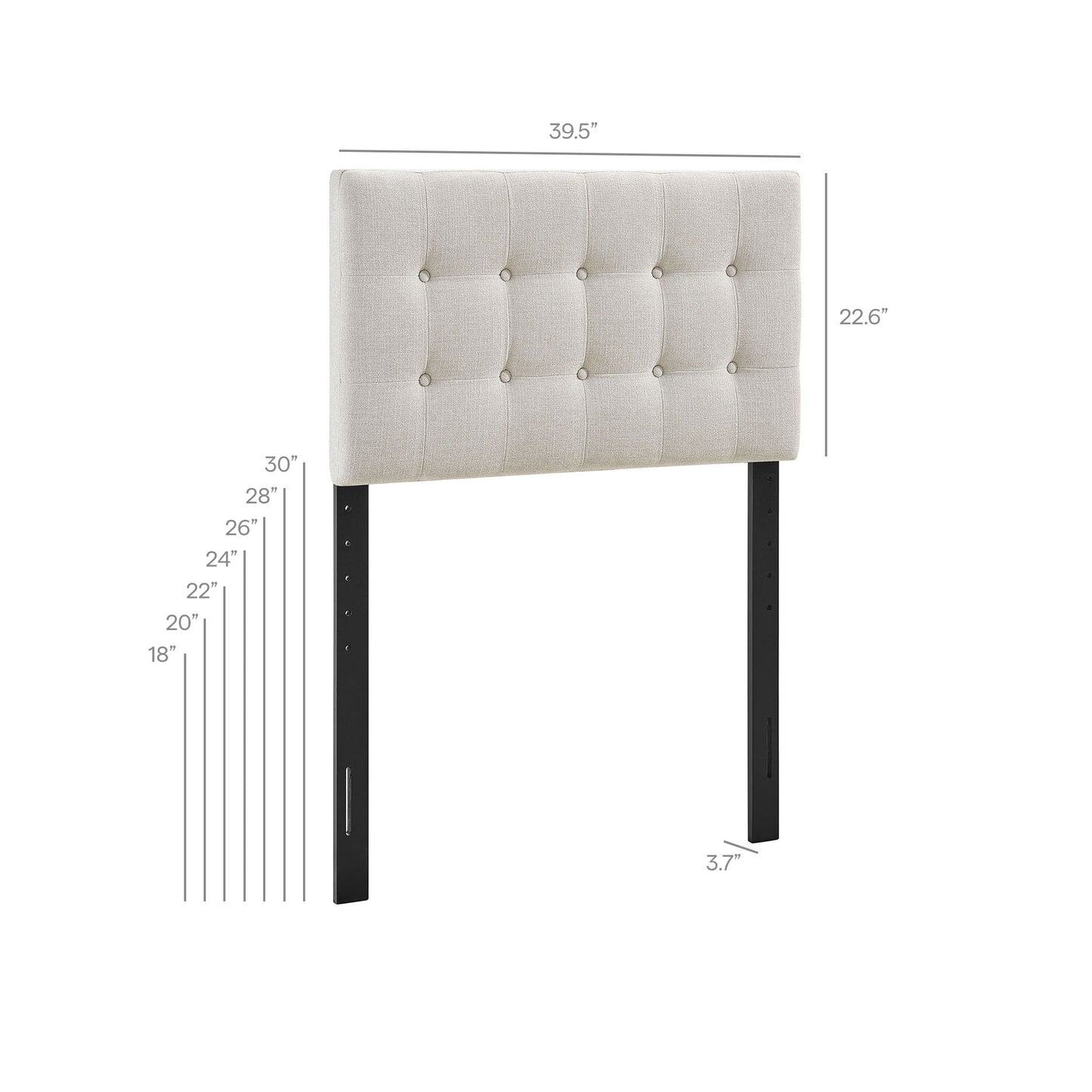 Emily Fabric Upholstered Twin Size Headboard by Modway