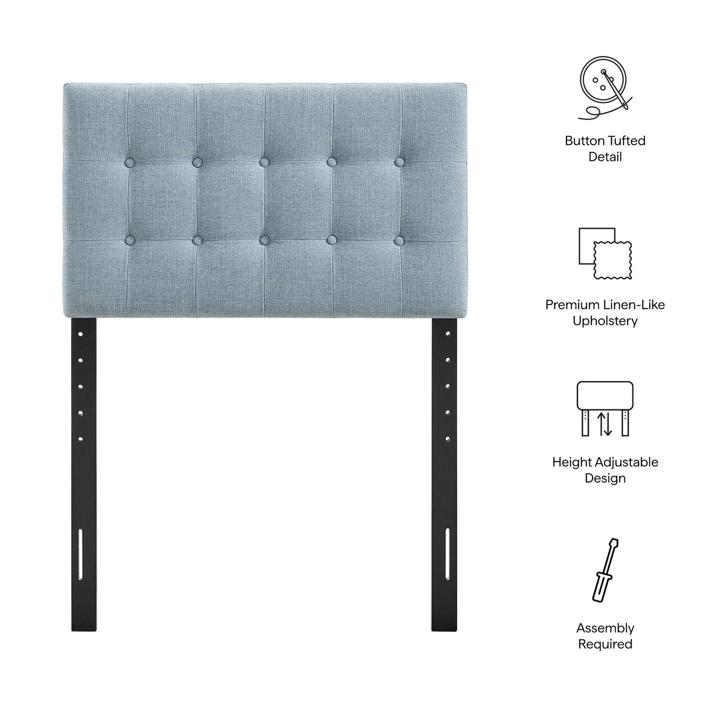 Emily Fabric Upholstered Twin Size Headboard by Modway
