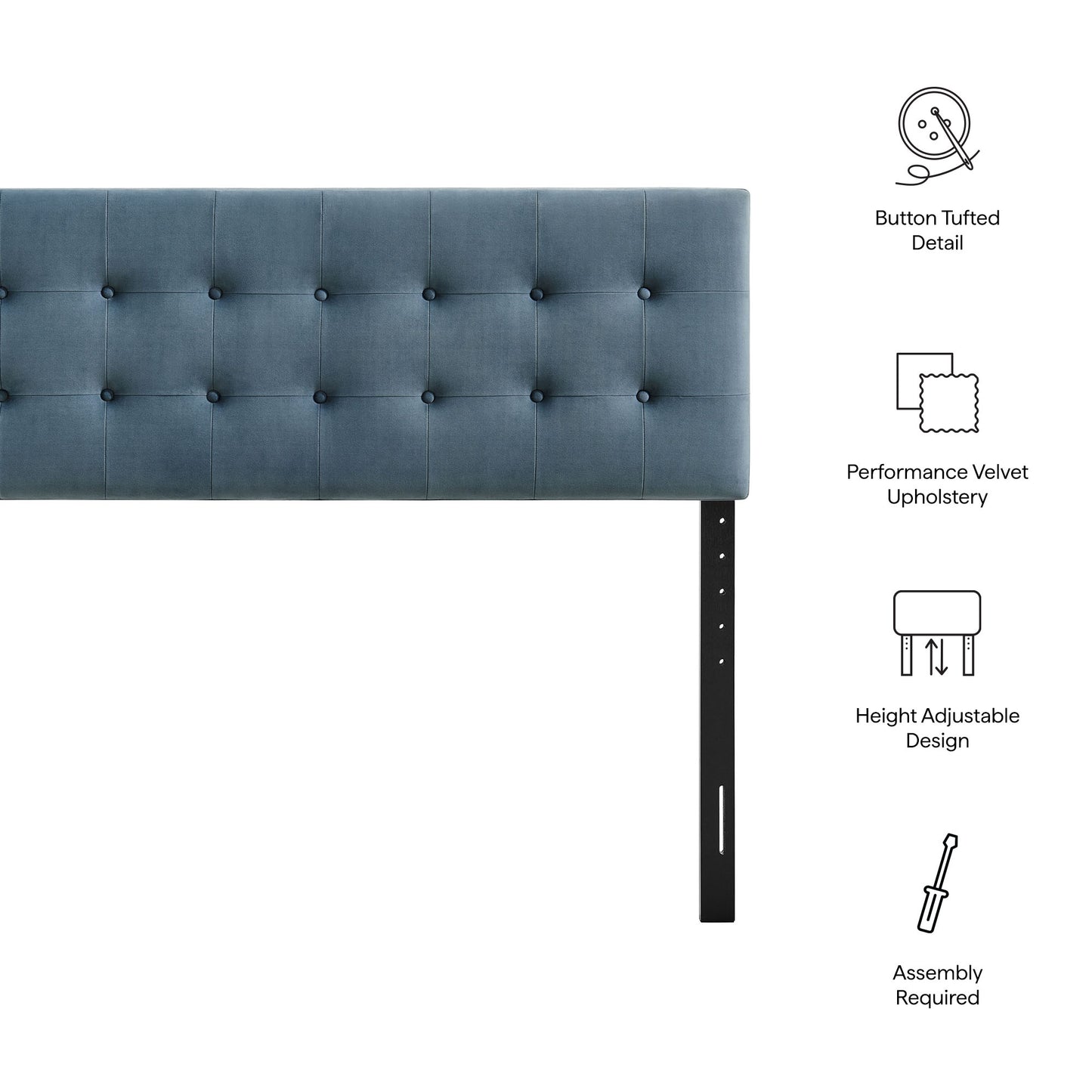 Emily Stain-Resistant Performance Velvet Queen Size Headboard by Modway
