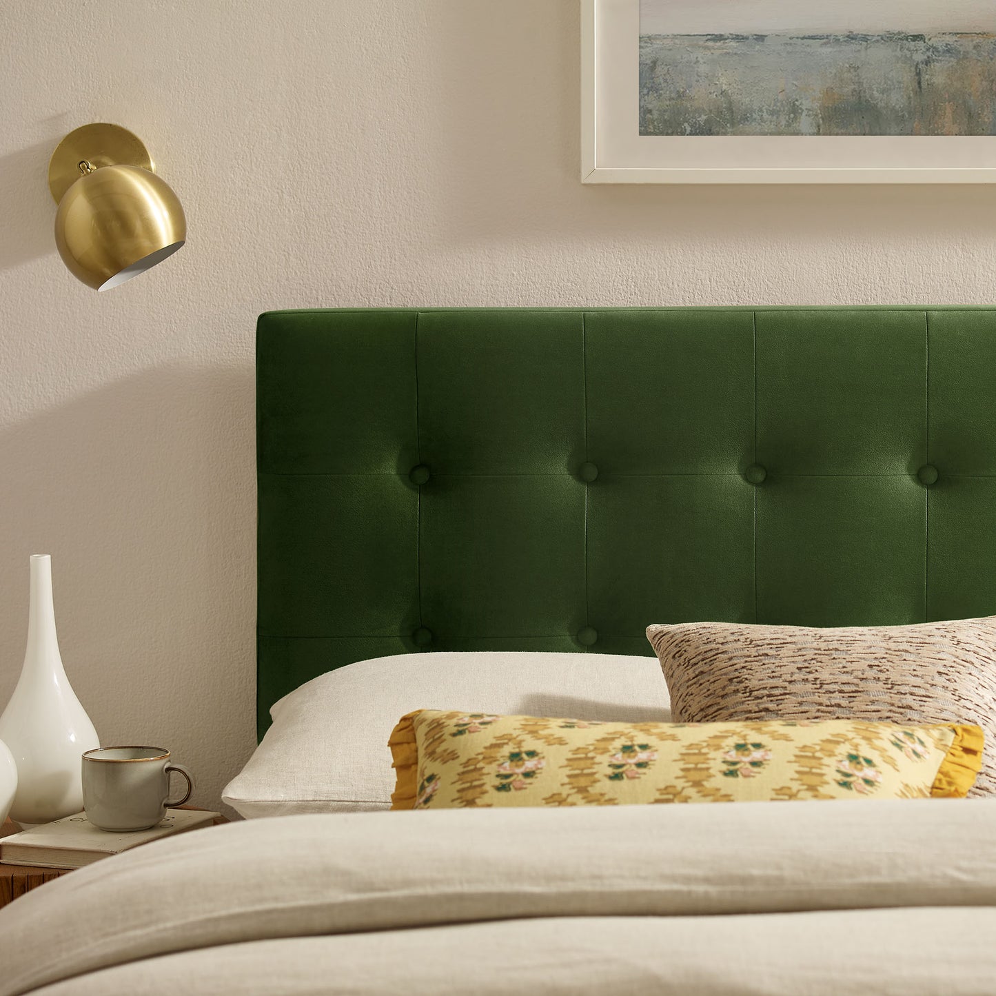 Emily Stain-Resistant Performance Velvet Queen Size Headboard by Modway