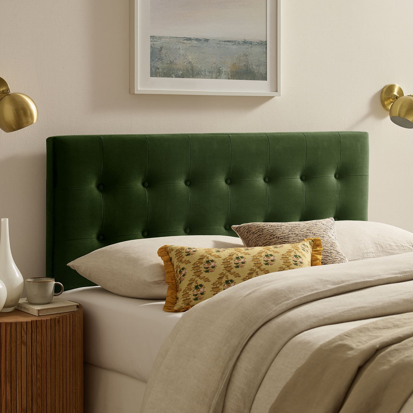 Emily Stain-Resistant Performance Velvet King Size Headboard by Modway