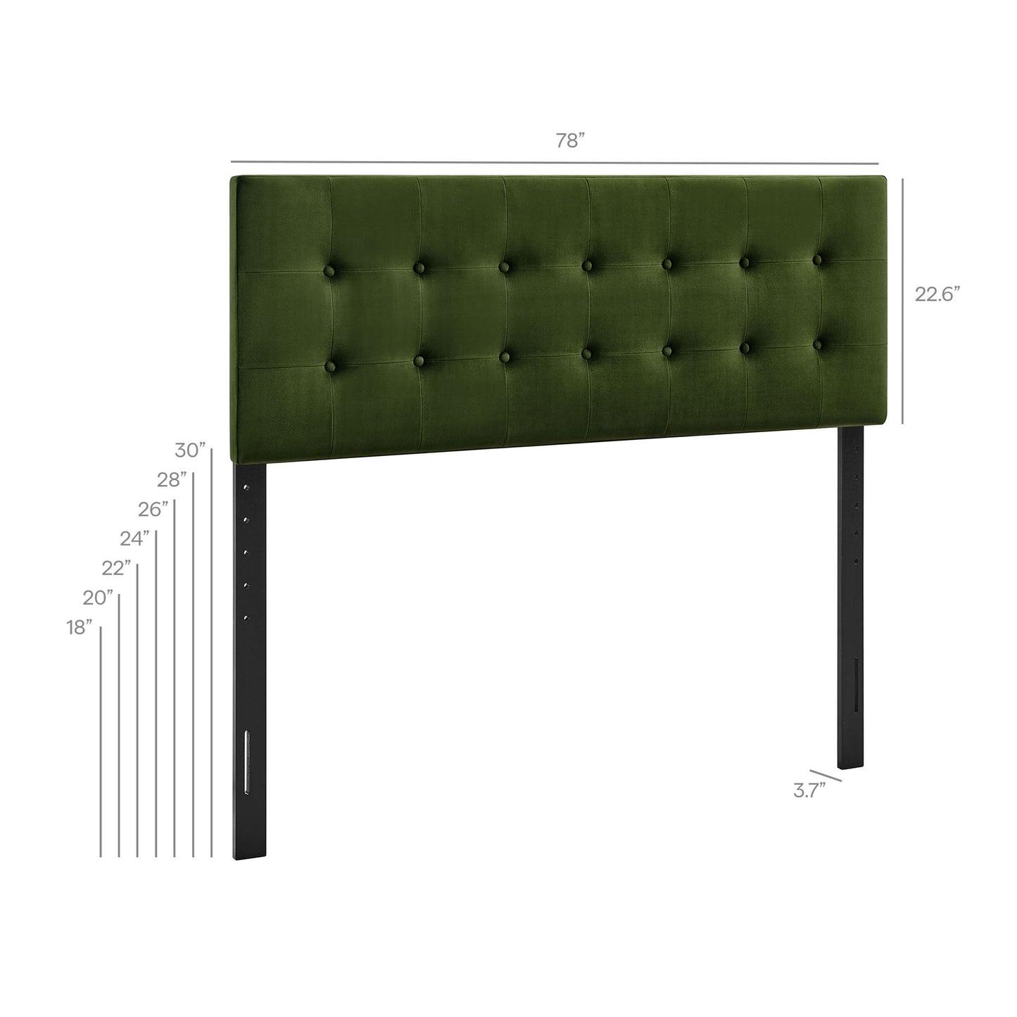 Emily Stain-Resistant Performance Velvet King Size Headboard by Modway