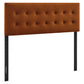 Emily Stain-Resistant Performance Velvet King Size Headboard by Modway