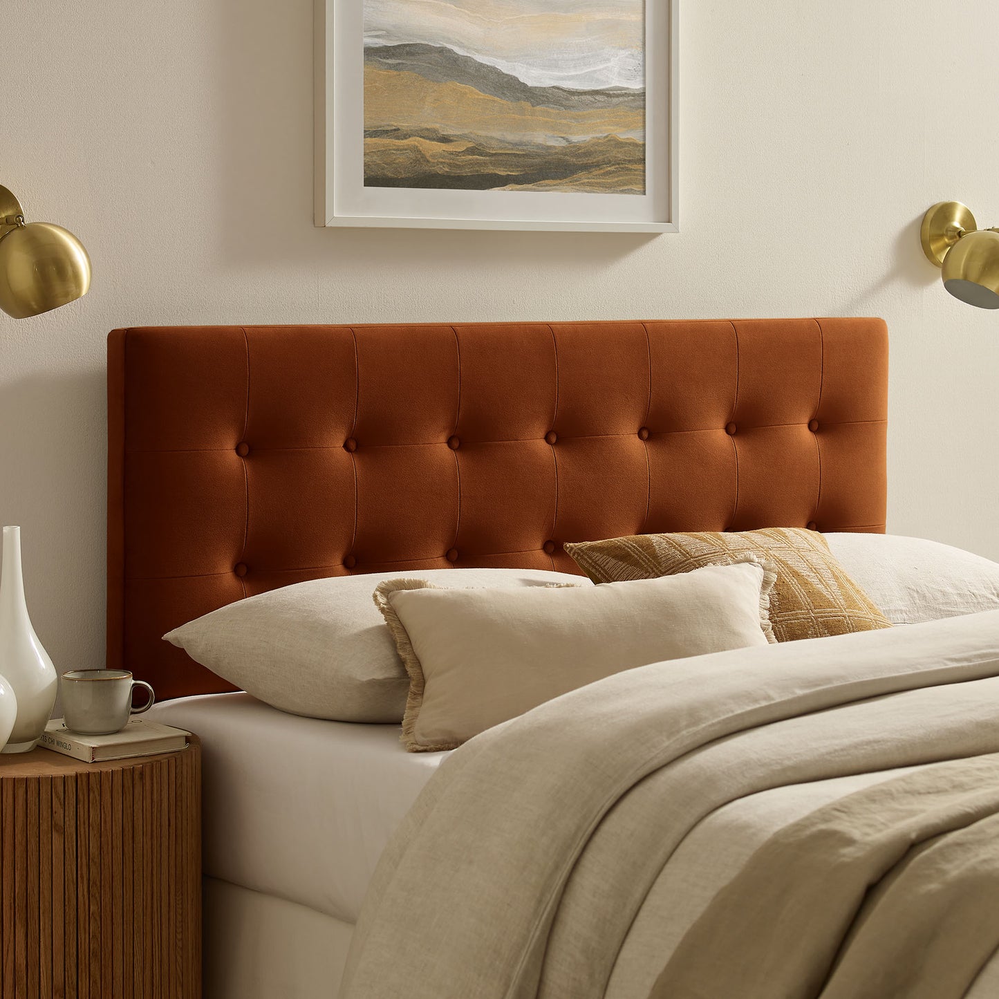 Emily Stain-Resistant Performance Velvet King Size Headboard by Modway