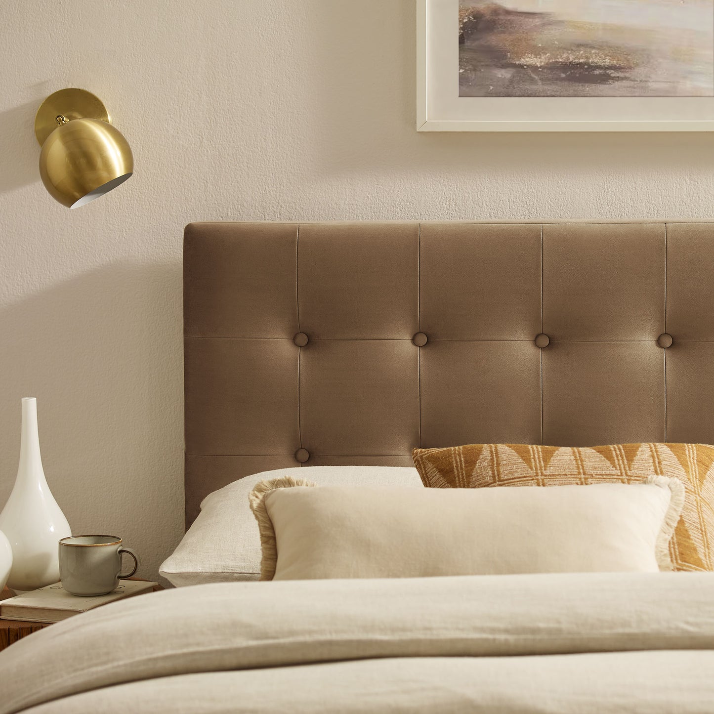 Emily Stain-Resistant Performance Velvet King Size Headboard by Modway