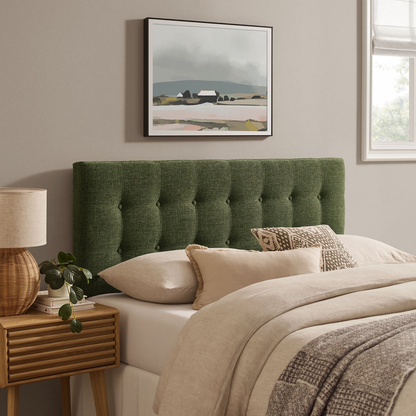 Emily Fabric Upholstered King Size Headboard by Modway