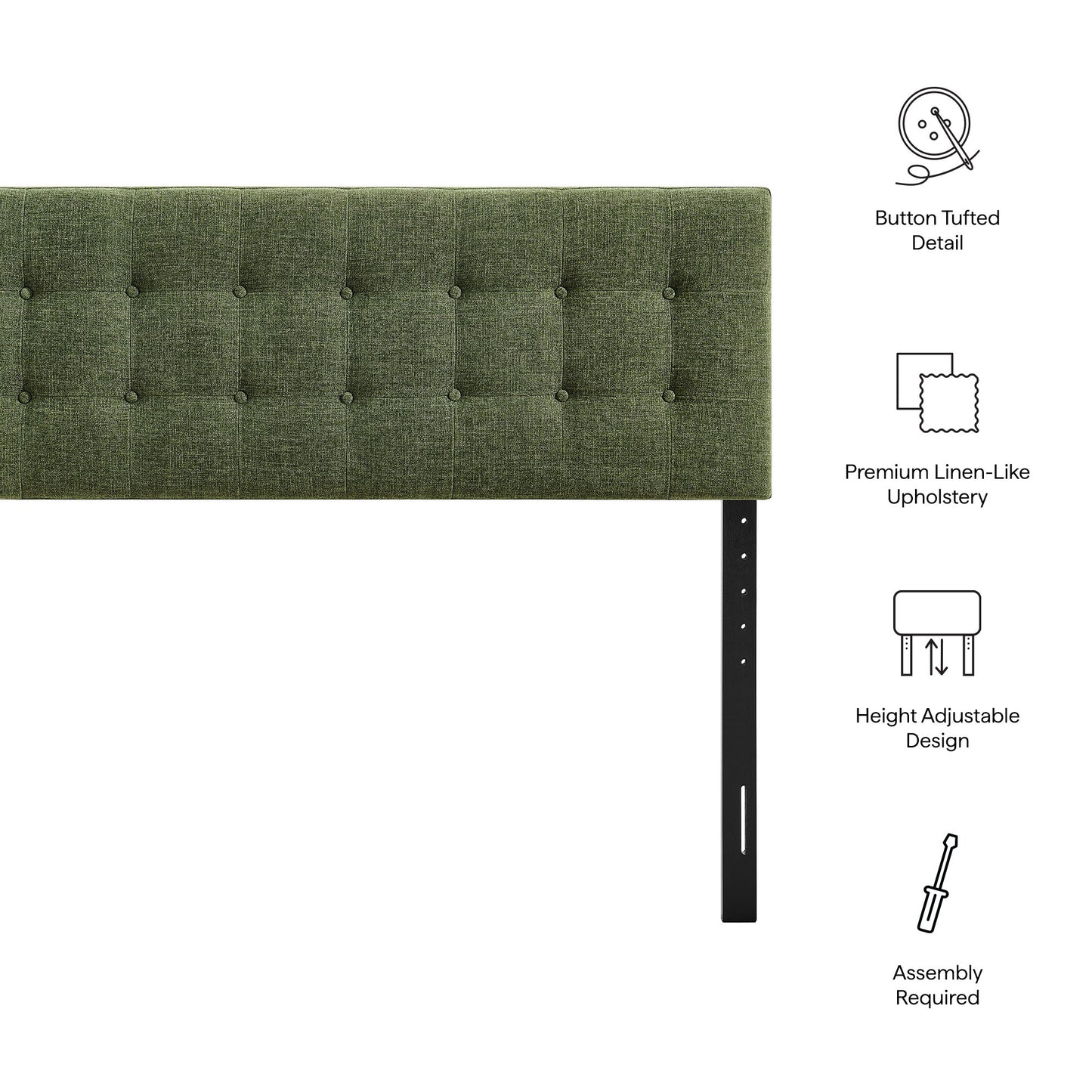 Emily Fabric Upholstered King Size Headboard by Modway