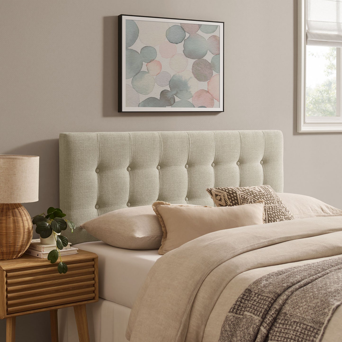 Emily Fabric Upholstered King Size Headboard by Modway