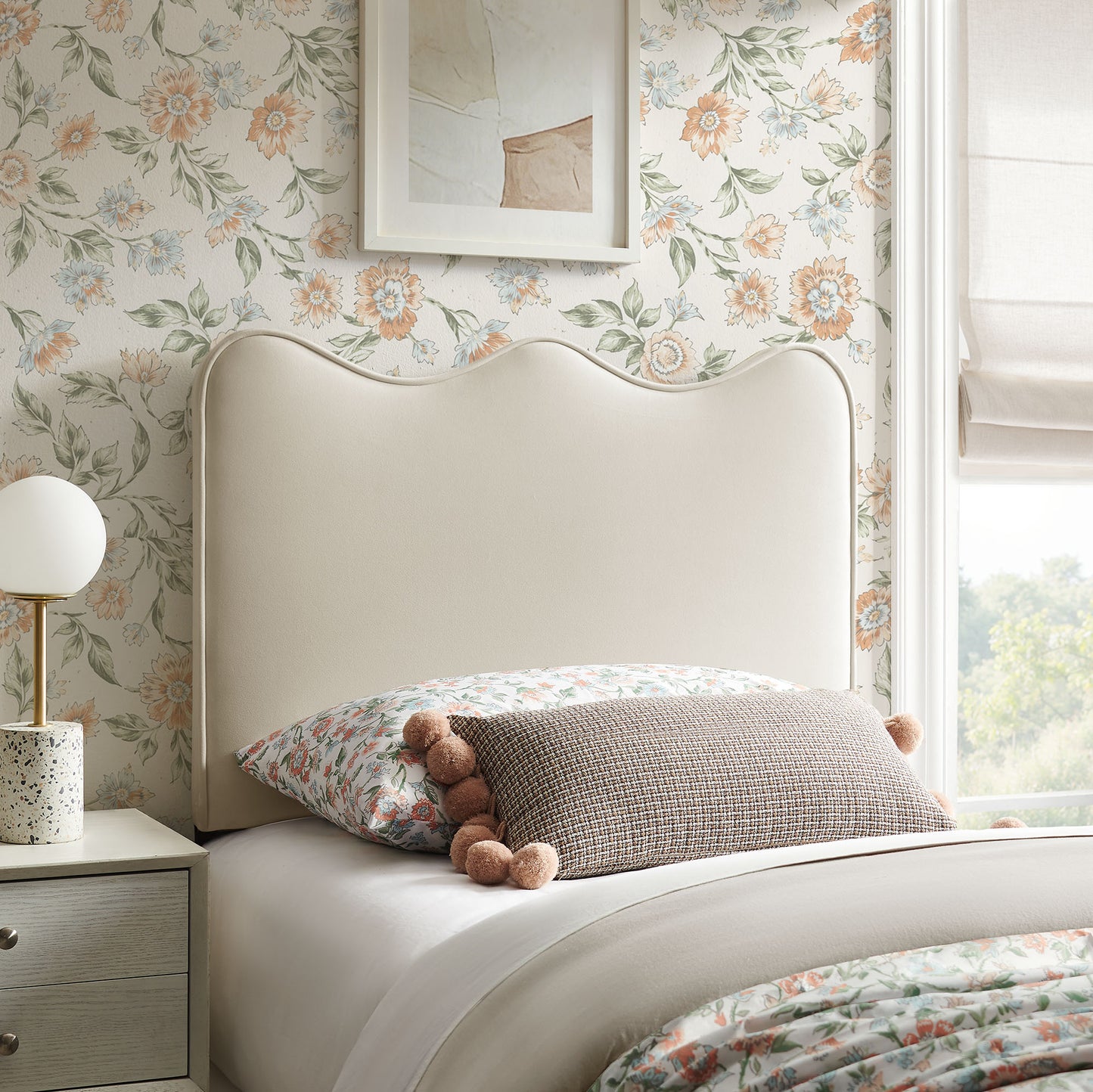 Athena Stain-Resistant Performance Velvet Twin Size Headboard by Modway