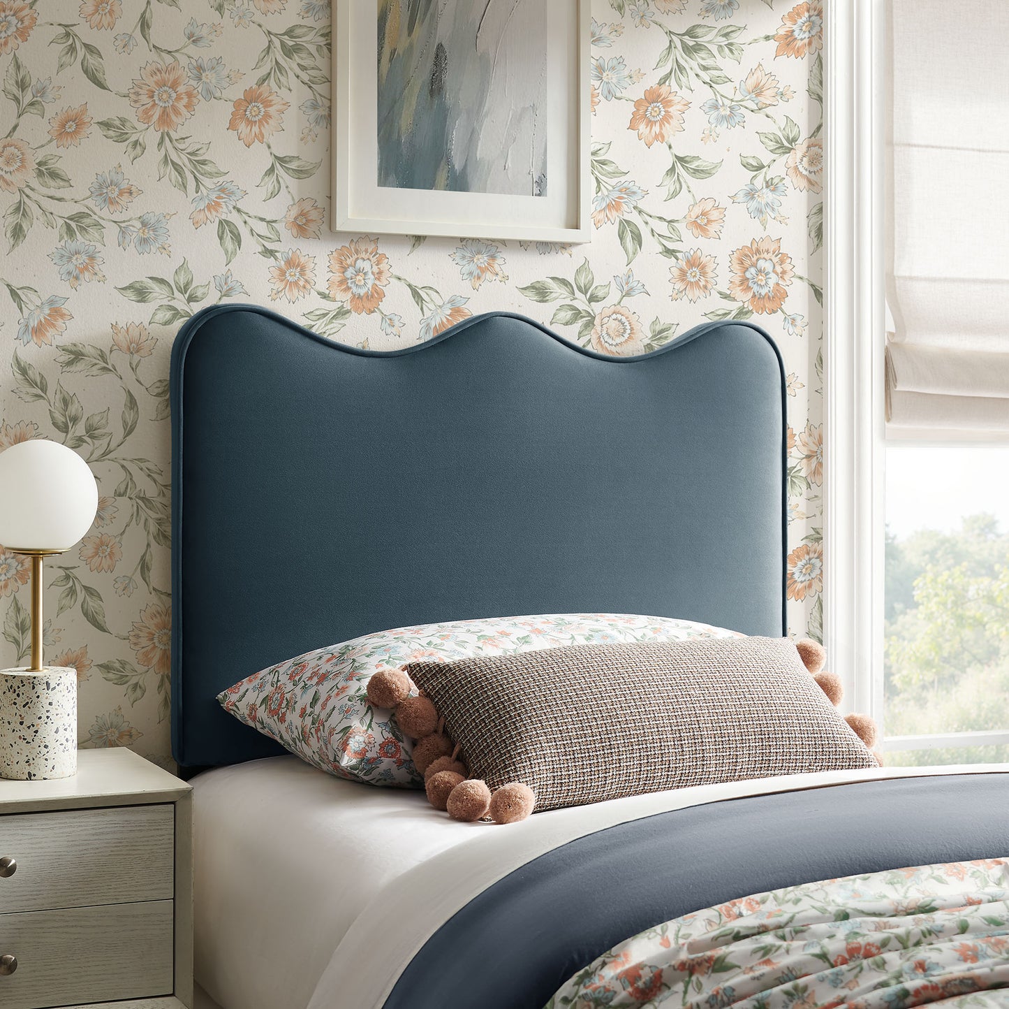 Athena Stain-Resistant Performance Velvet Twin Size Headboard by Modway