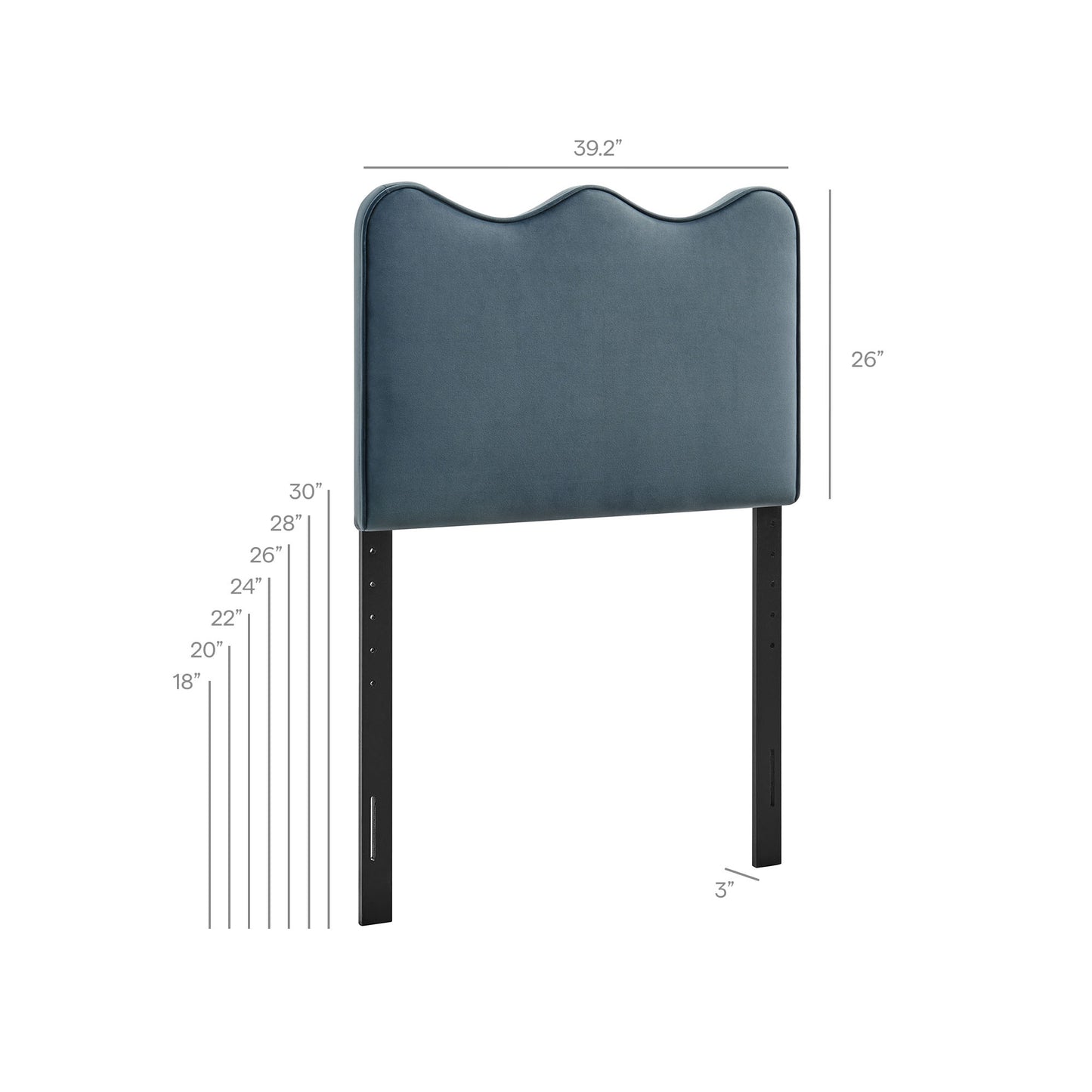 Athena Stain-Resistant Performance Velvet Twin Size Headboard by Modway