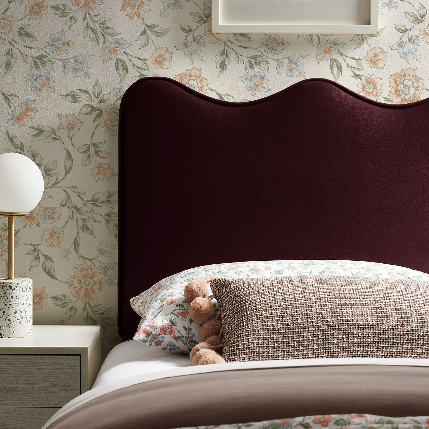 Athena Stain-Resistant Performance Velvet Twin Size Headboard by Modway