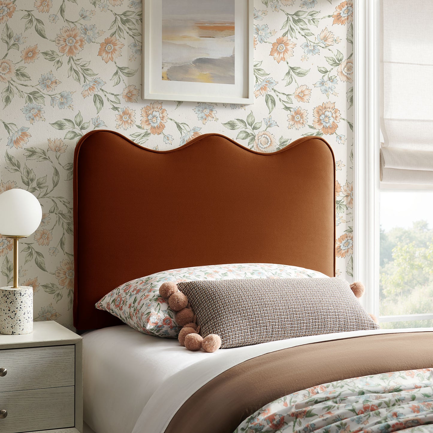 Athena Stain-Resistant Performance Velvet Twin Size Headboard by Modway