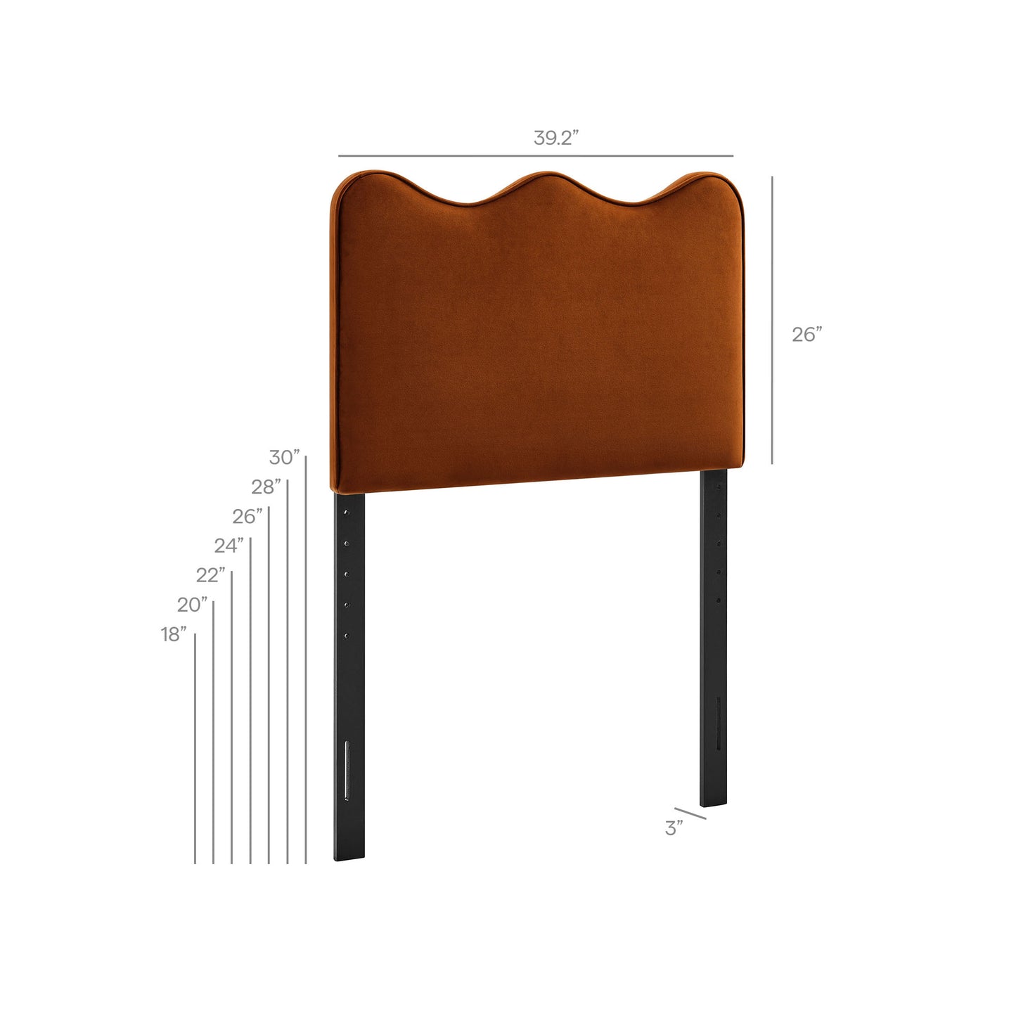 Athena Stain-Resistant Performance Velvet Twin Size Headboard by Modway