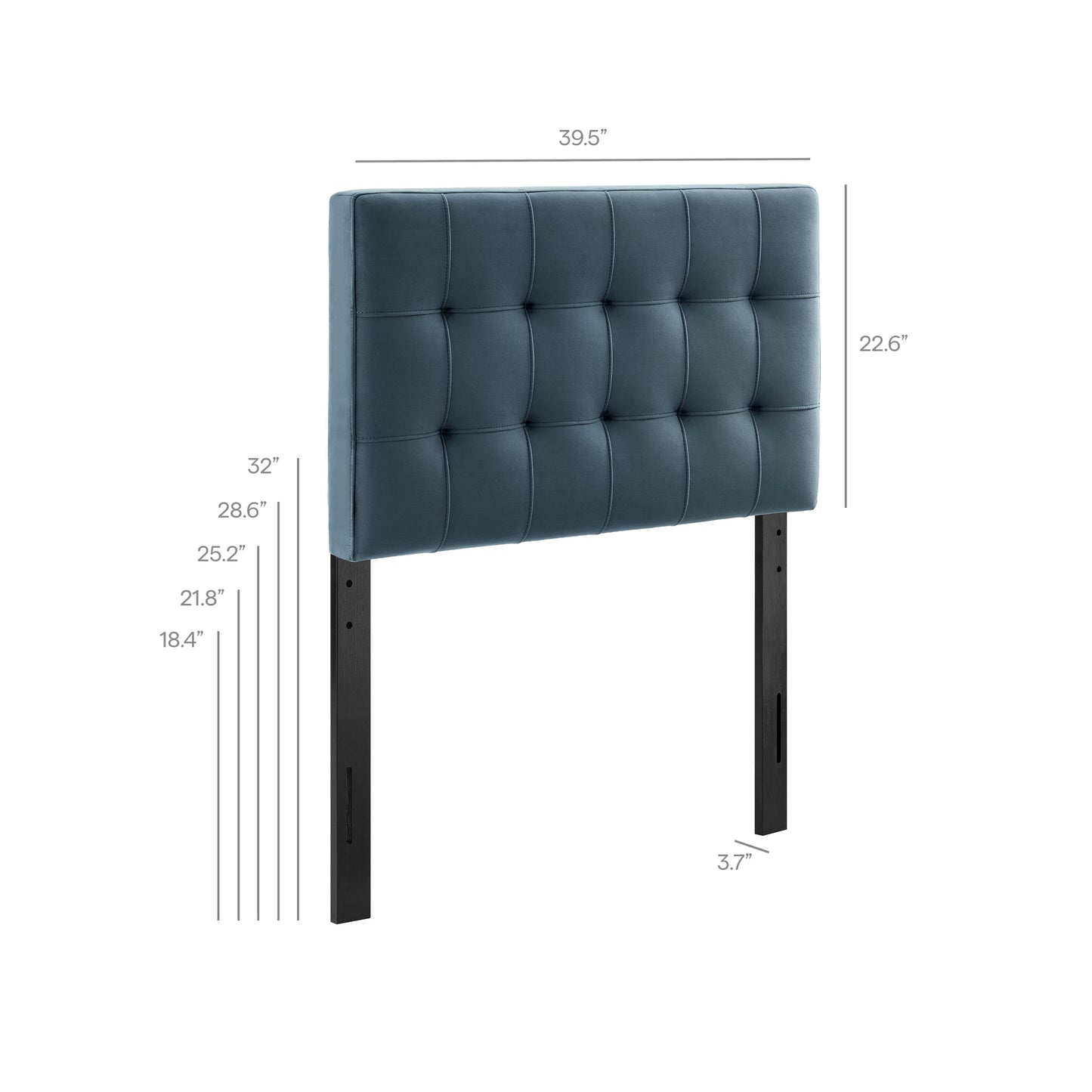 Lily Stain-Resistant Performance Velvet Twin Size Headboard by Modway