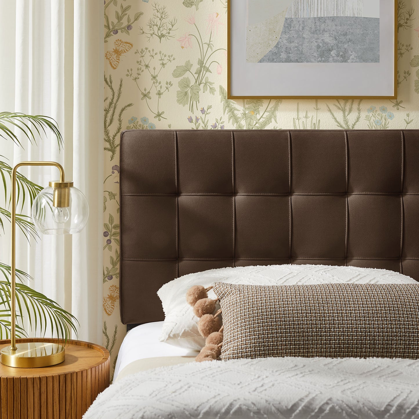 Lily Stain-Resistant Performance Velvet Twin Size Headboard by Modway