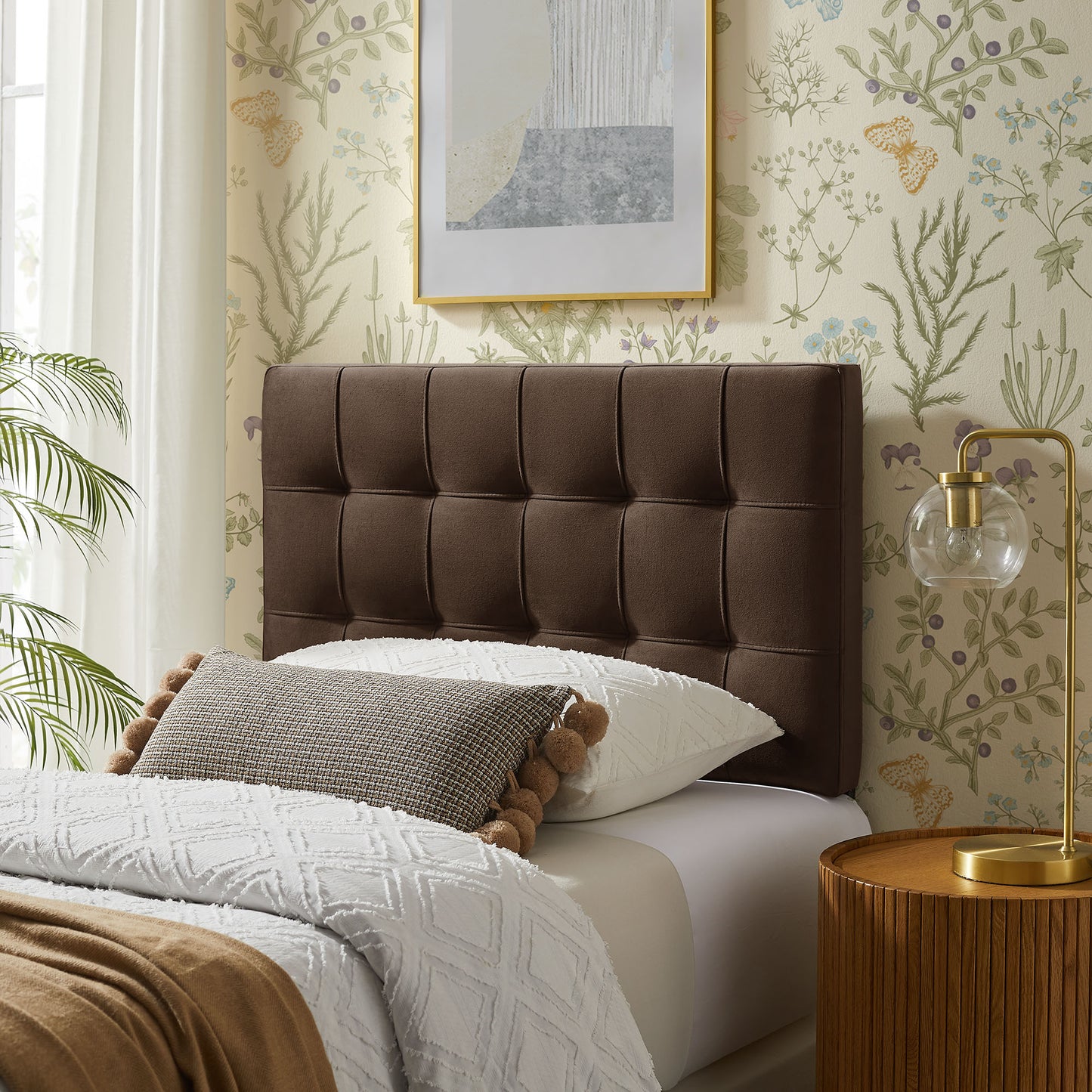 Lily Stain-Resistant Performance Velvet Twin Size Headboard by Modway