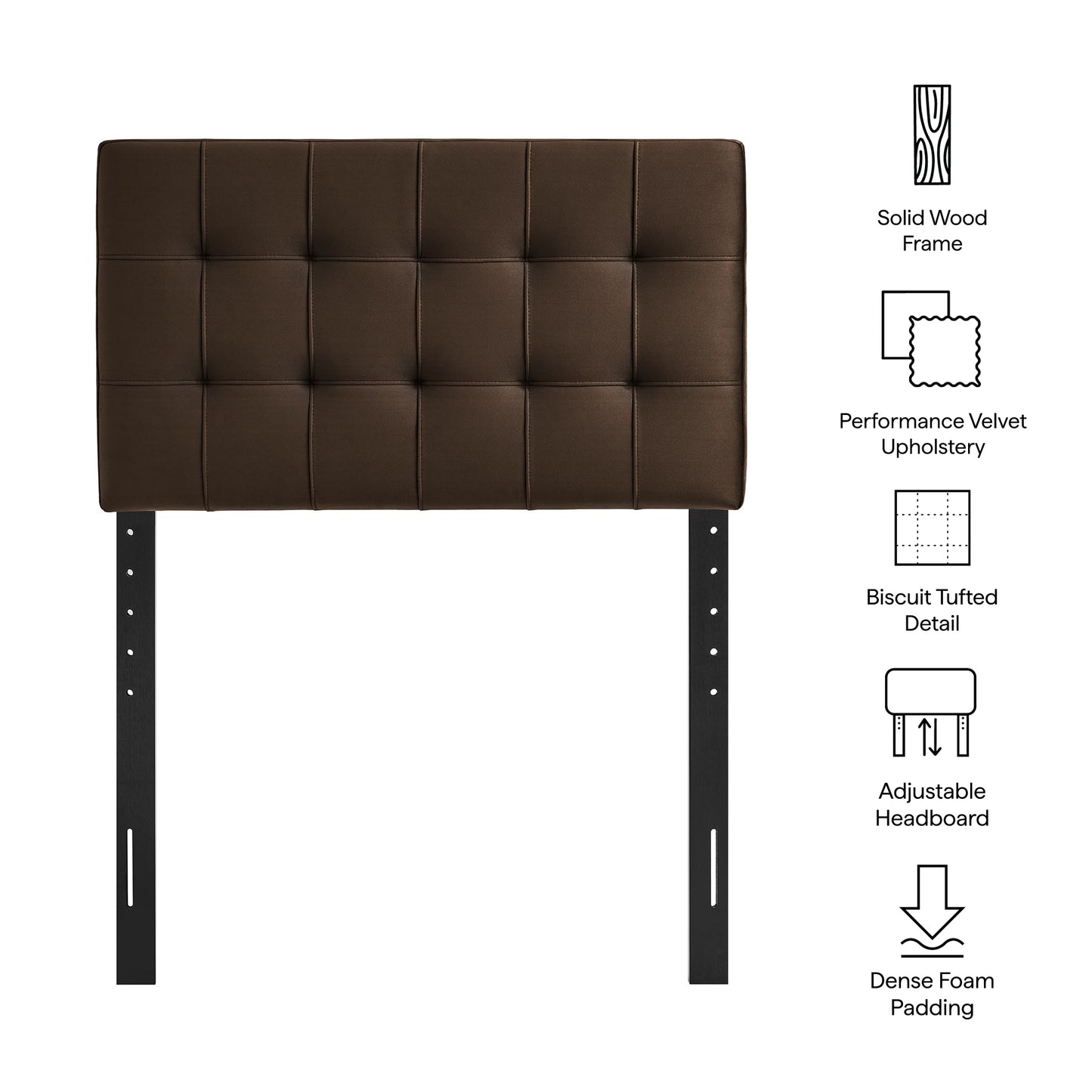 Lily Stain-Resistant Performance Velvet Twin Size Headboard by Modway