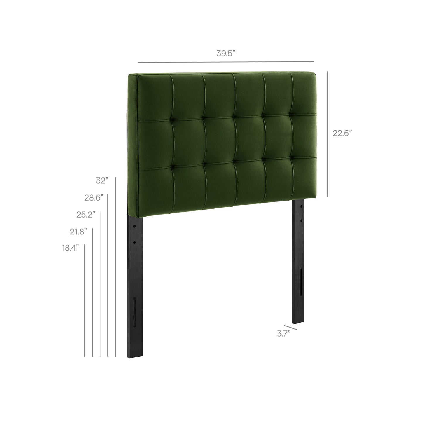 Lily Stain-Resistant Performance Velvet Twin Size Headboard by Modway