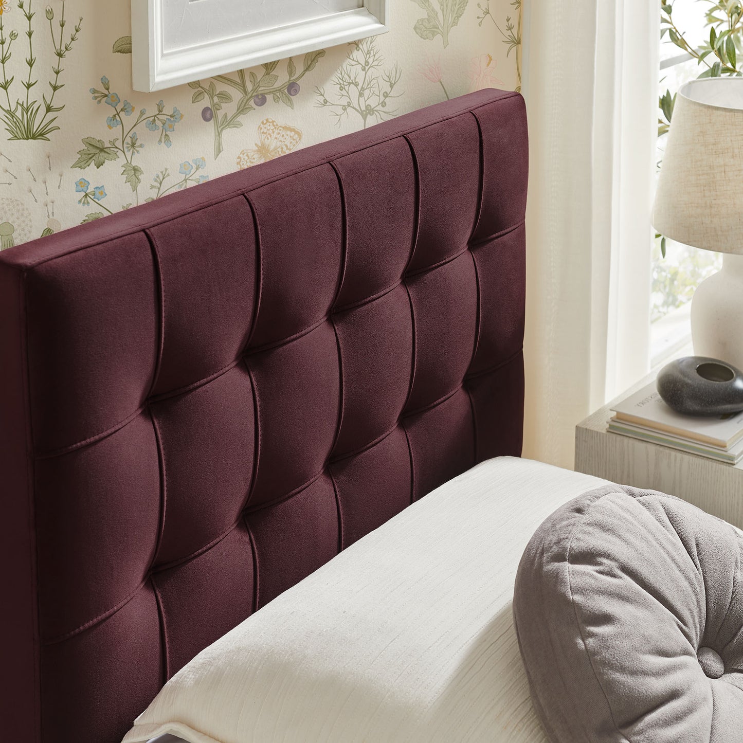 Lily Stain-Resistant Performance Velvet Twin Size Headboard by Modway