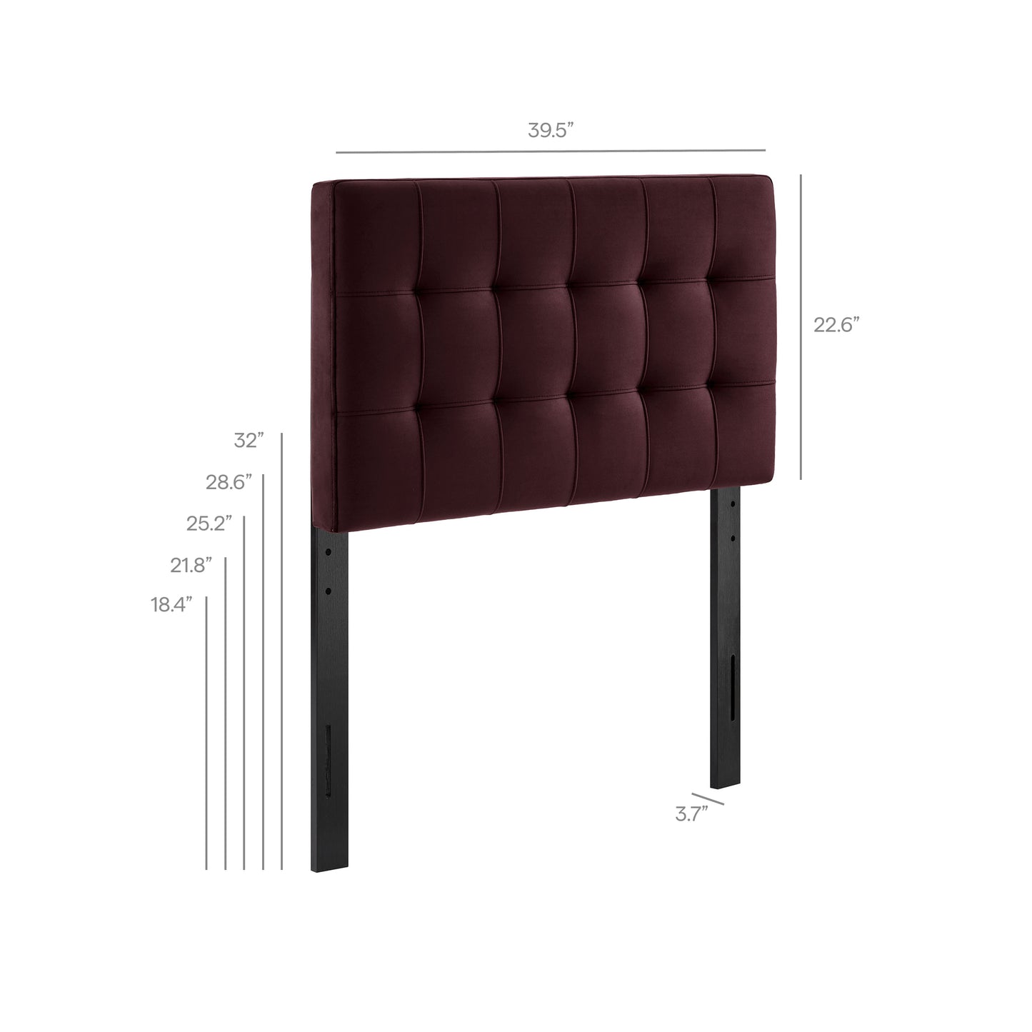 Lily Stain-Resistant Performance Velvet Twin Size Headboard by Modway