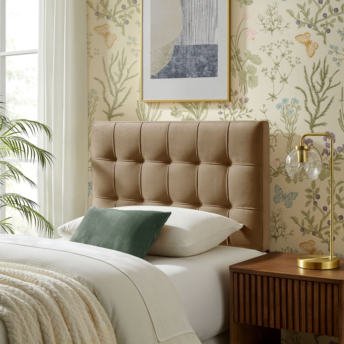 Lily Stain-Resistant Performance Velvet Twin Size Headboard by Modway