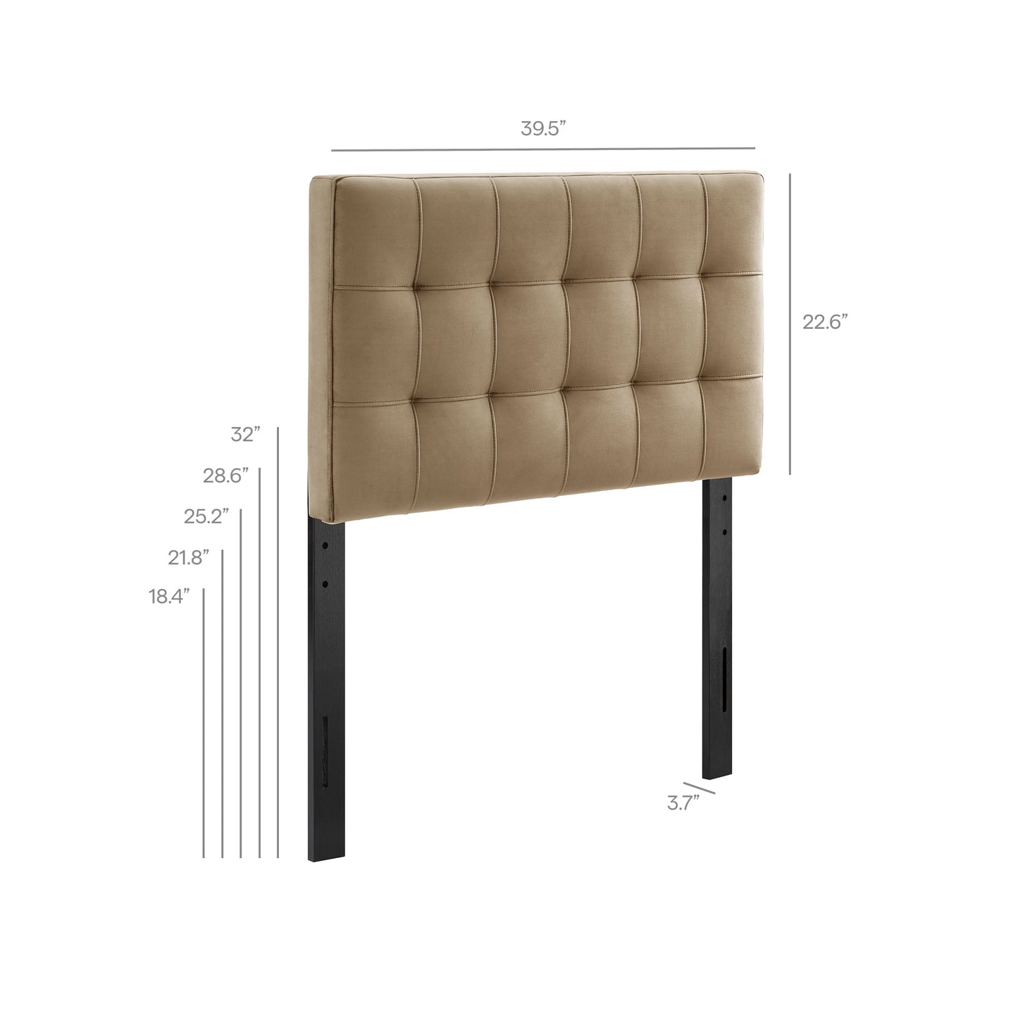 Lily Stain-Resistant Performance Velvet Twin Size Headboard by Modway