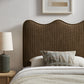 Athena Striped Fabric Upholstered Twin Size Headboard by Modway