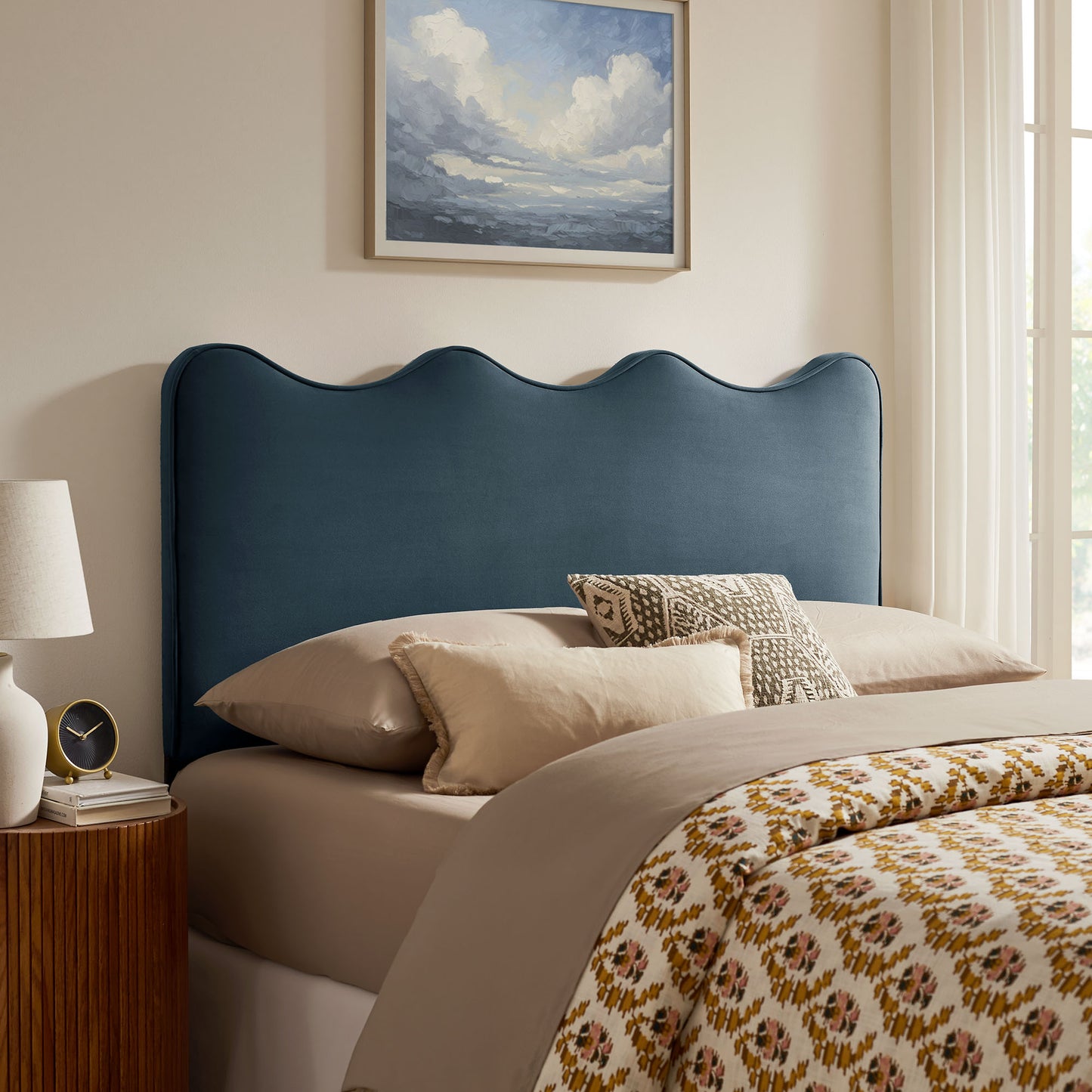 Athena Stain-Resistant Performance Velvet Full Size Headboard by Modway