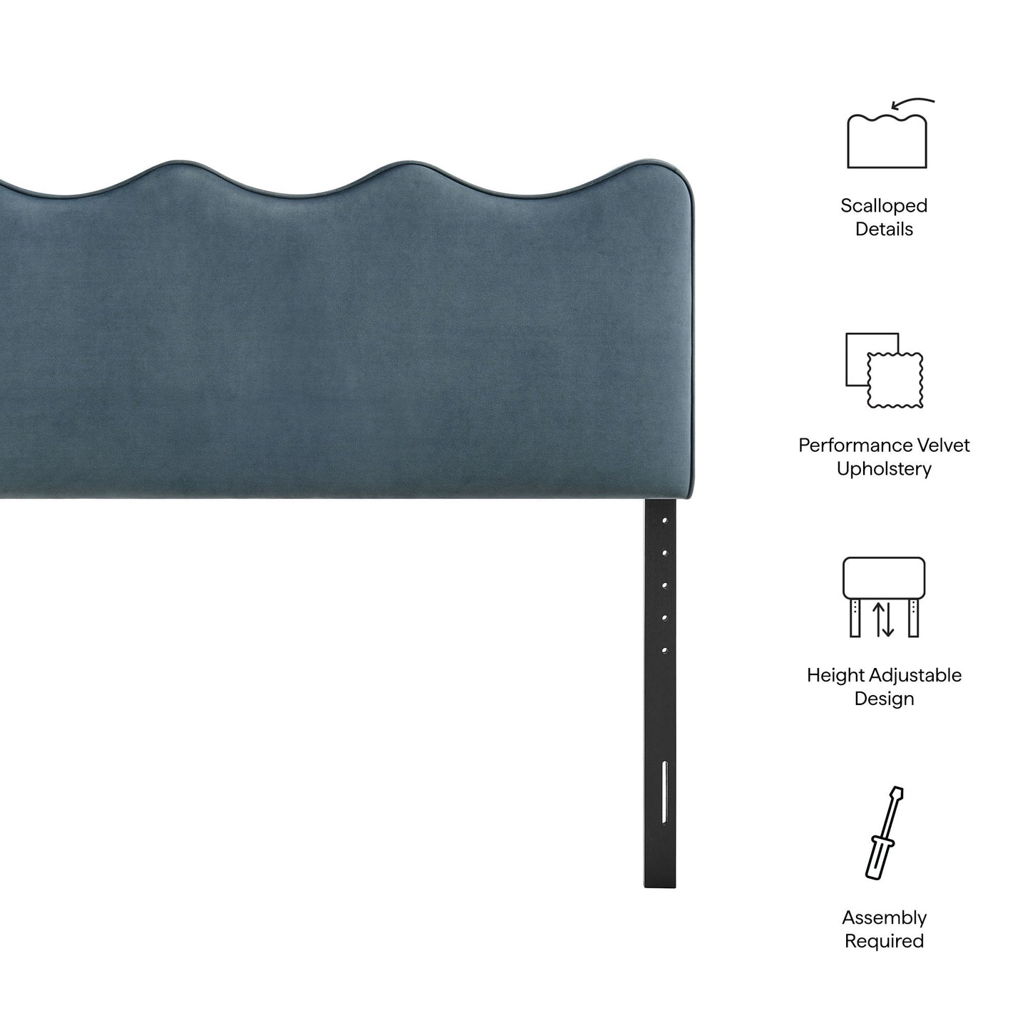 Athena Stain-Resistant Performance Velvet Full Size Headboard by Modway
