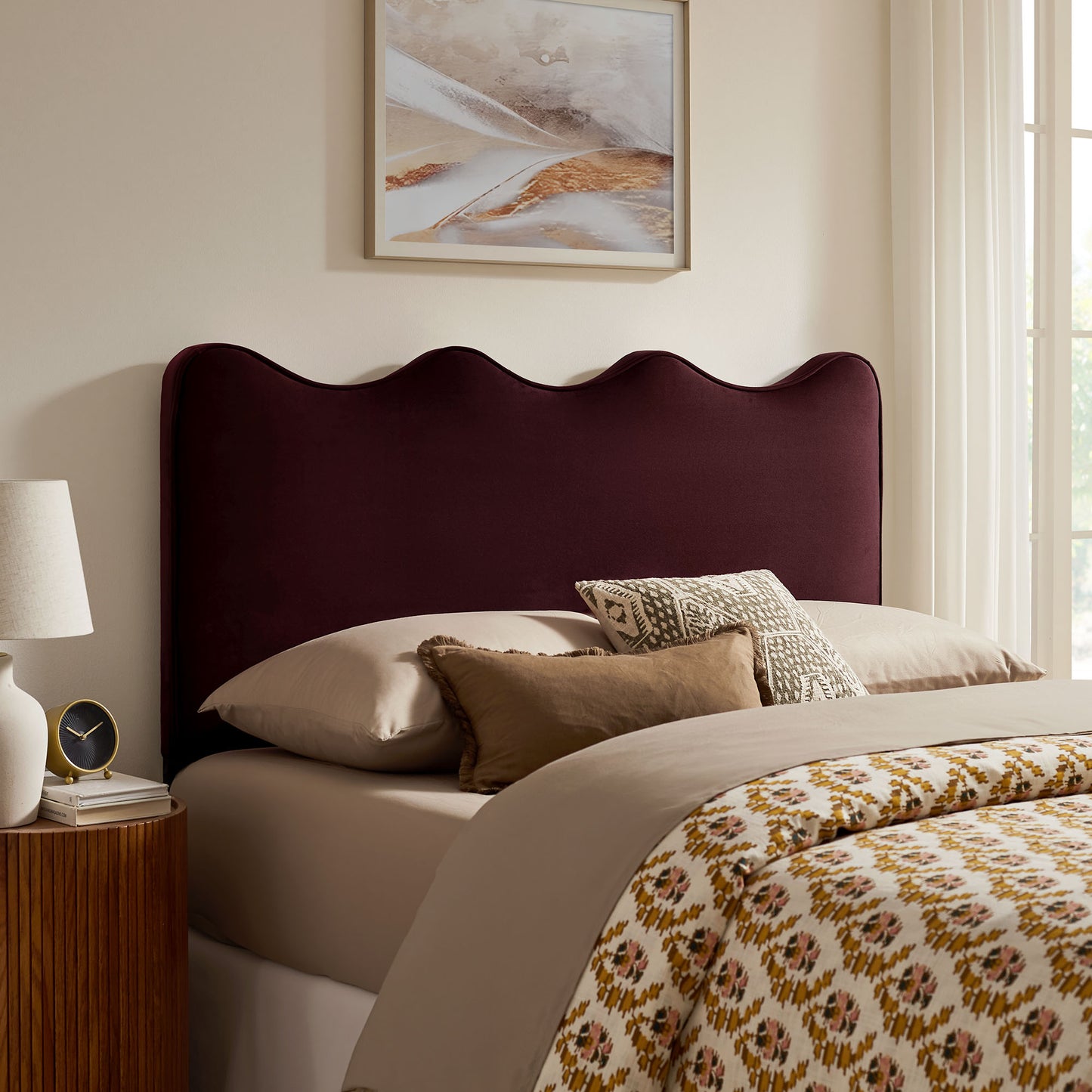 Athena Stain-Resistant Performance Velvet Full Size Headboard by Modway