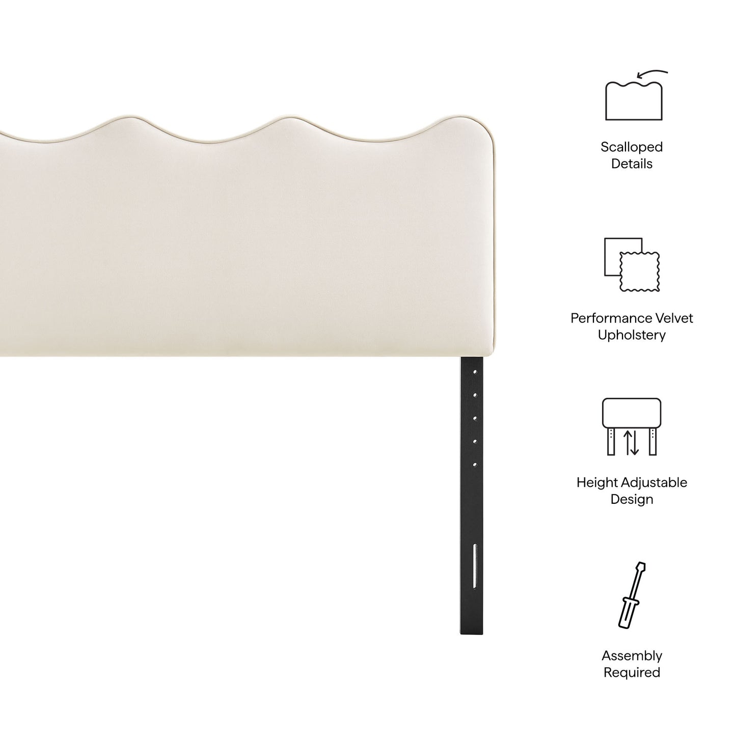 Athena Stain-Resistant Performance Velvet Queen Size Headboard by Modway