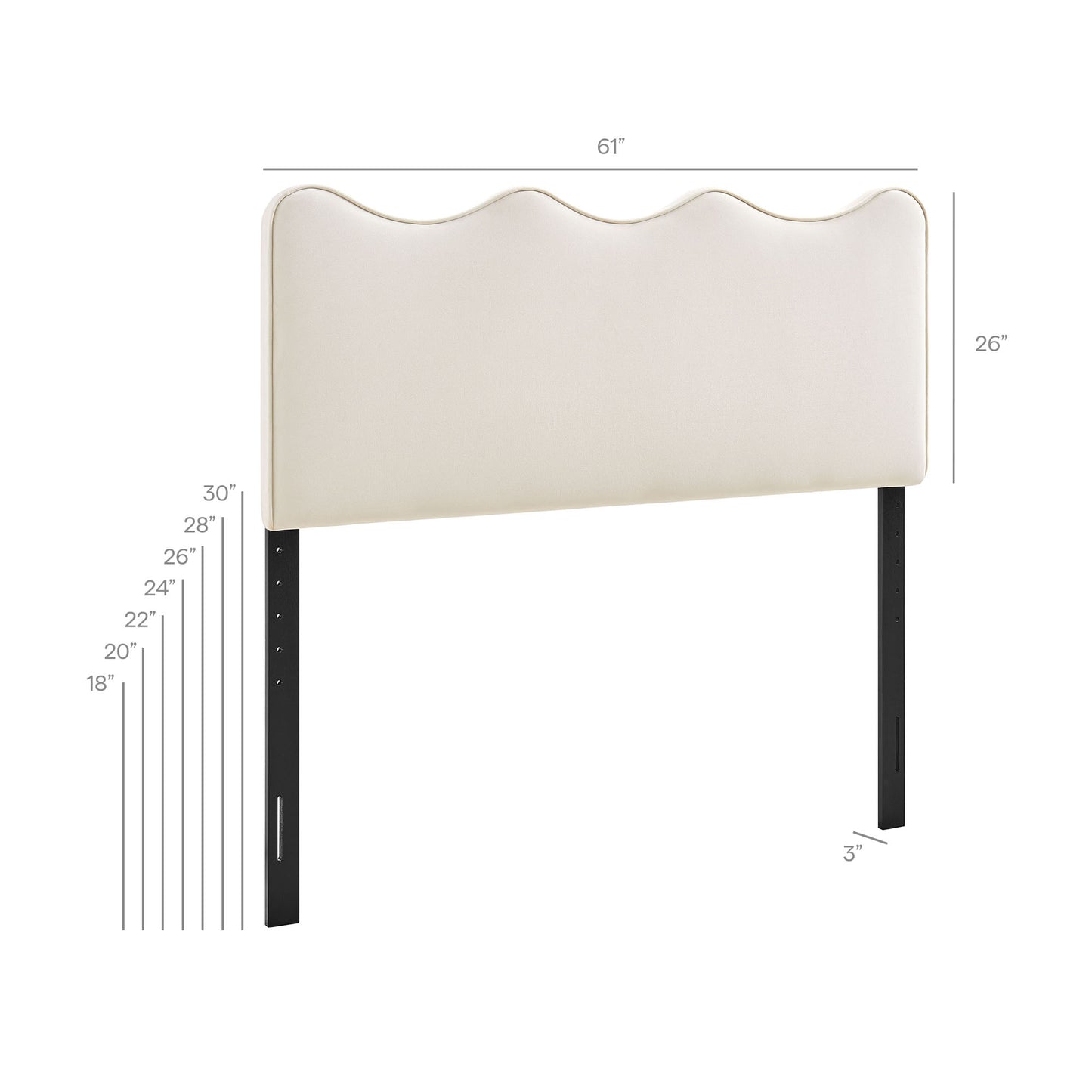 Athena Stain-Resistant Performance Velvet Queen Size Headboard by Modway